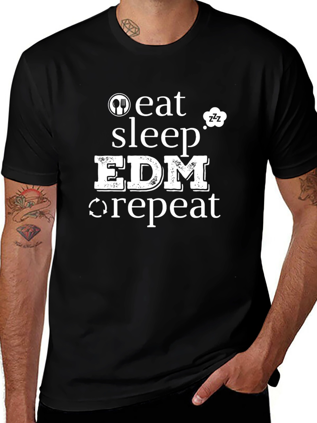 Eat Sleep EDM Repeat T-Shirt - Music Lover Tee