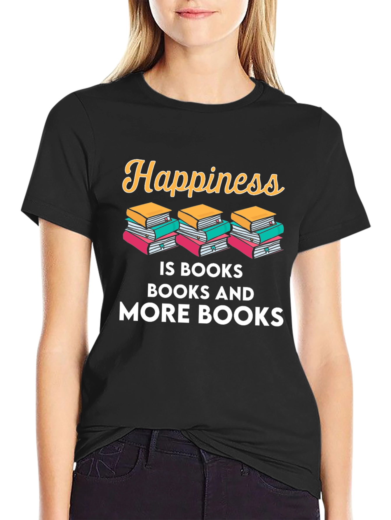 Happiness is Books Graphic T-Shirt