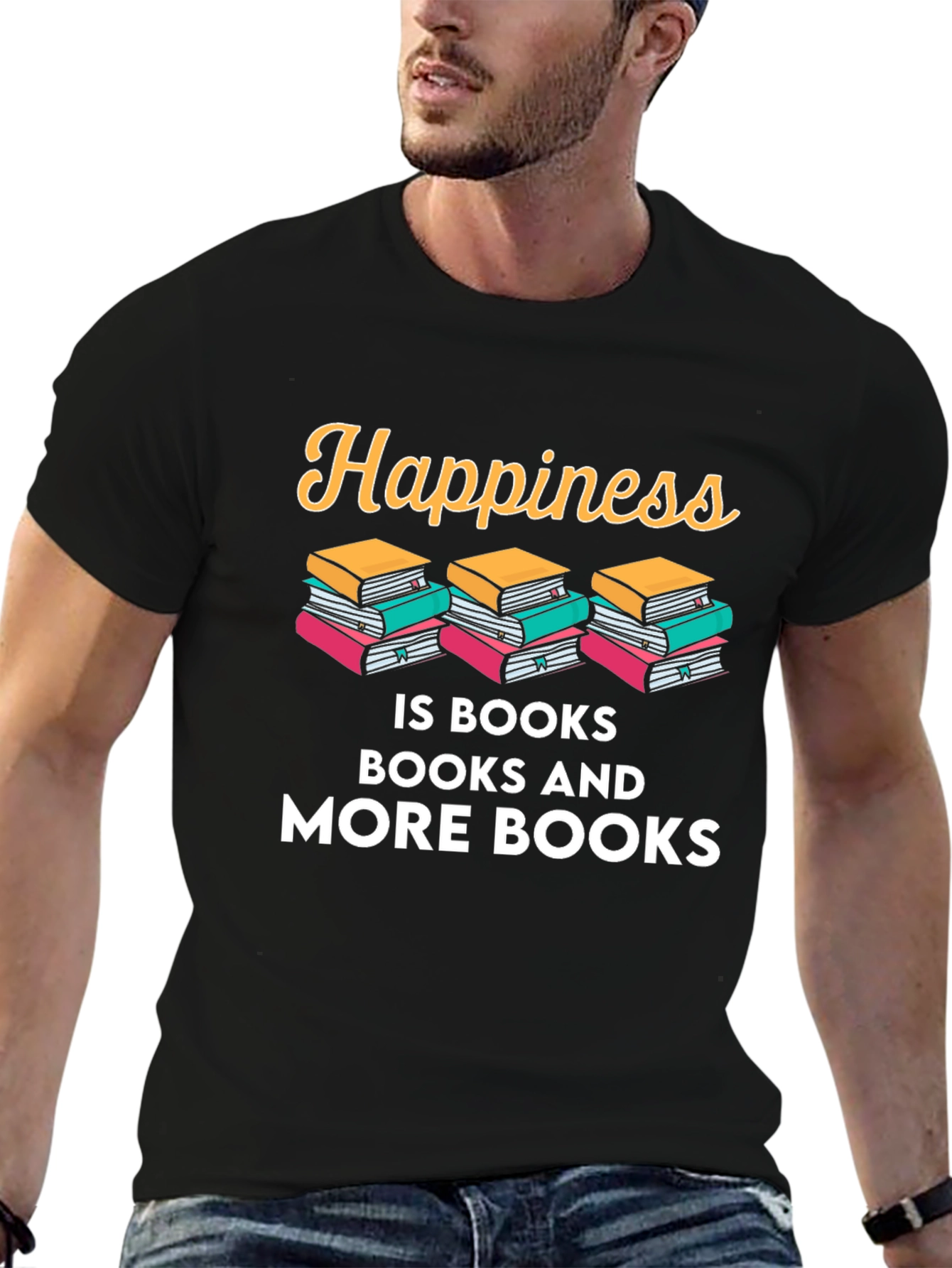 Happiness is Books Graphic T-Shirt