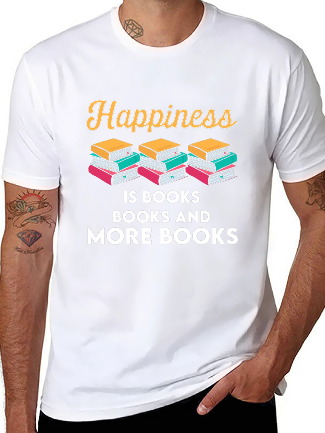 Happiness is Books Graphic T-Shirt