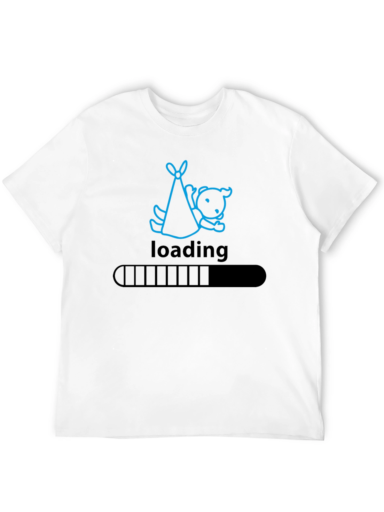 Mens Loading Baby Graphic Tee - Black