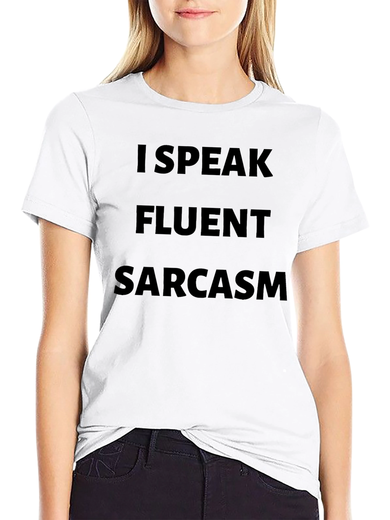 Fluent Sarcasm Black T-Shirt - Express Yourself!