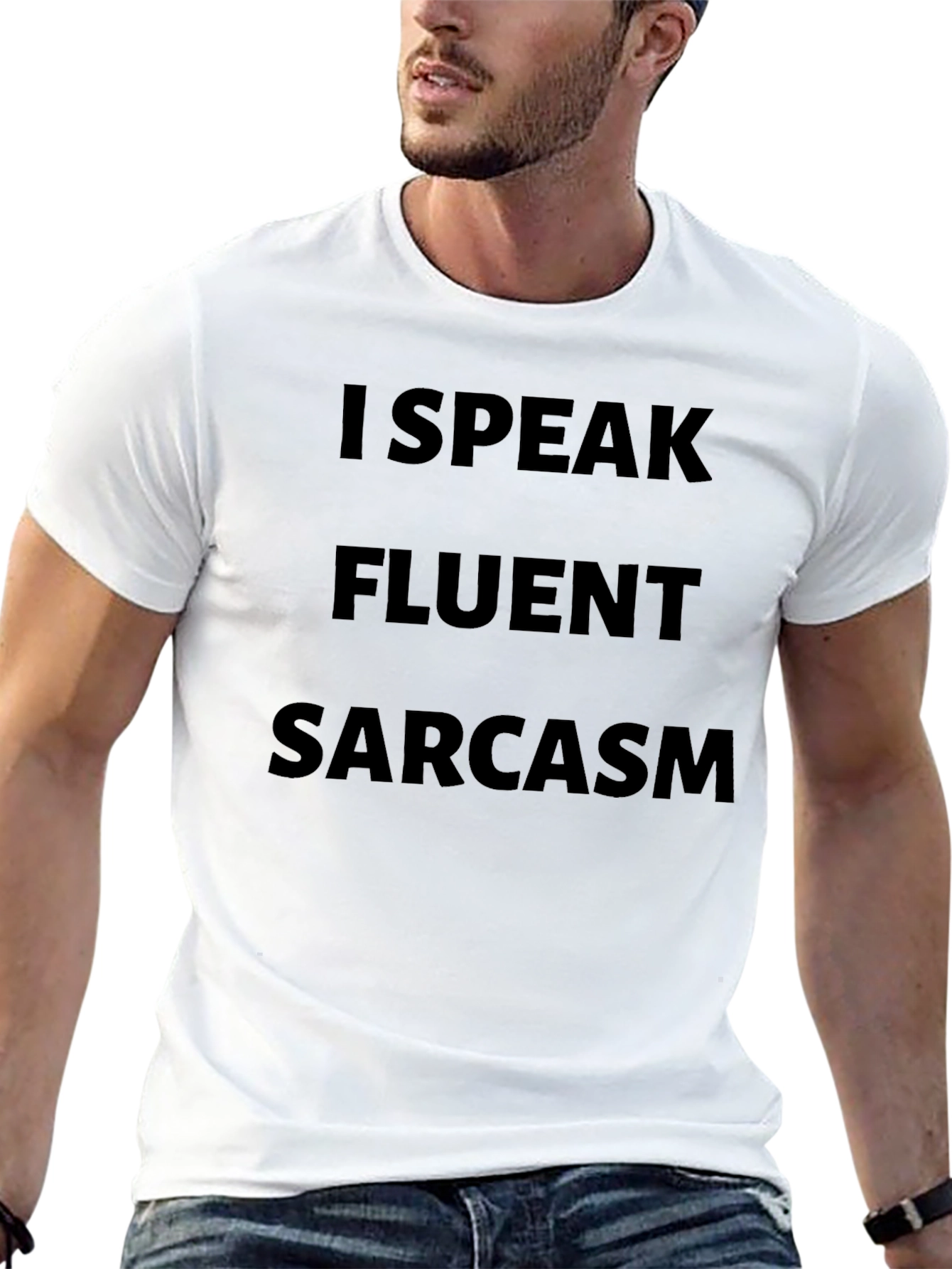 Fluent Sarcasm Black T-Shirt - Express Yourself!