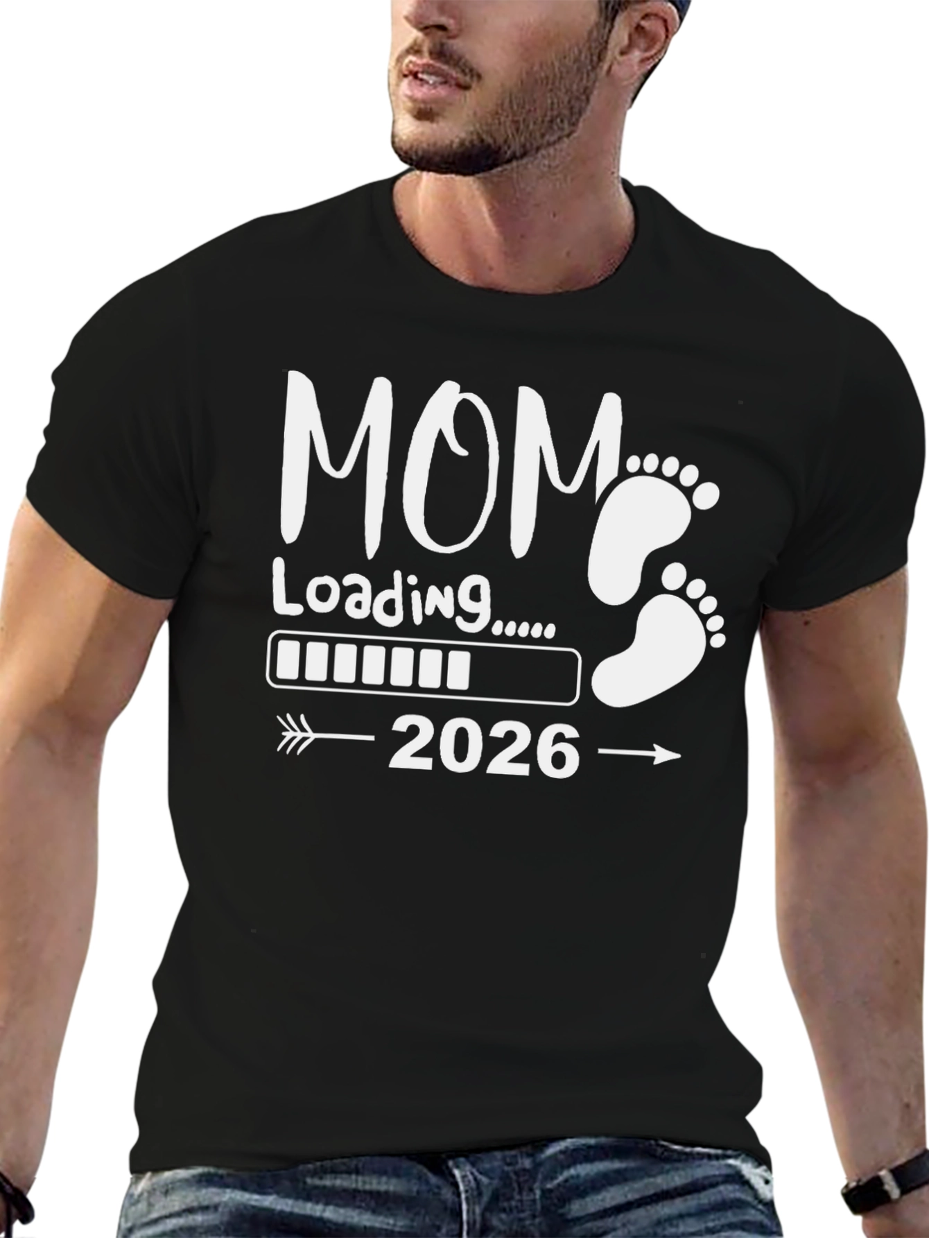 Mom Loading 2026 Pregnancy Announcement T-Shirt