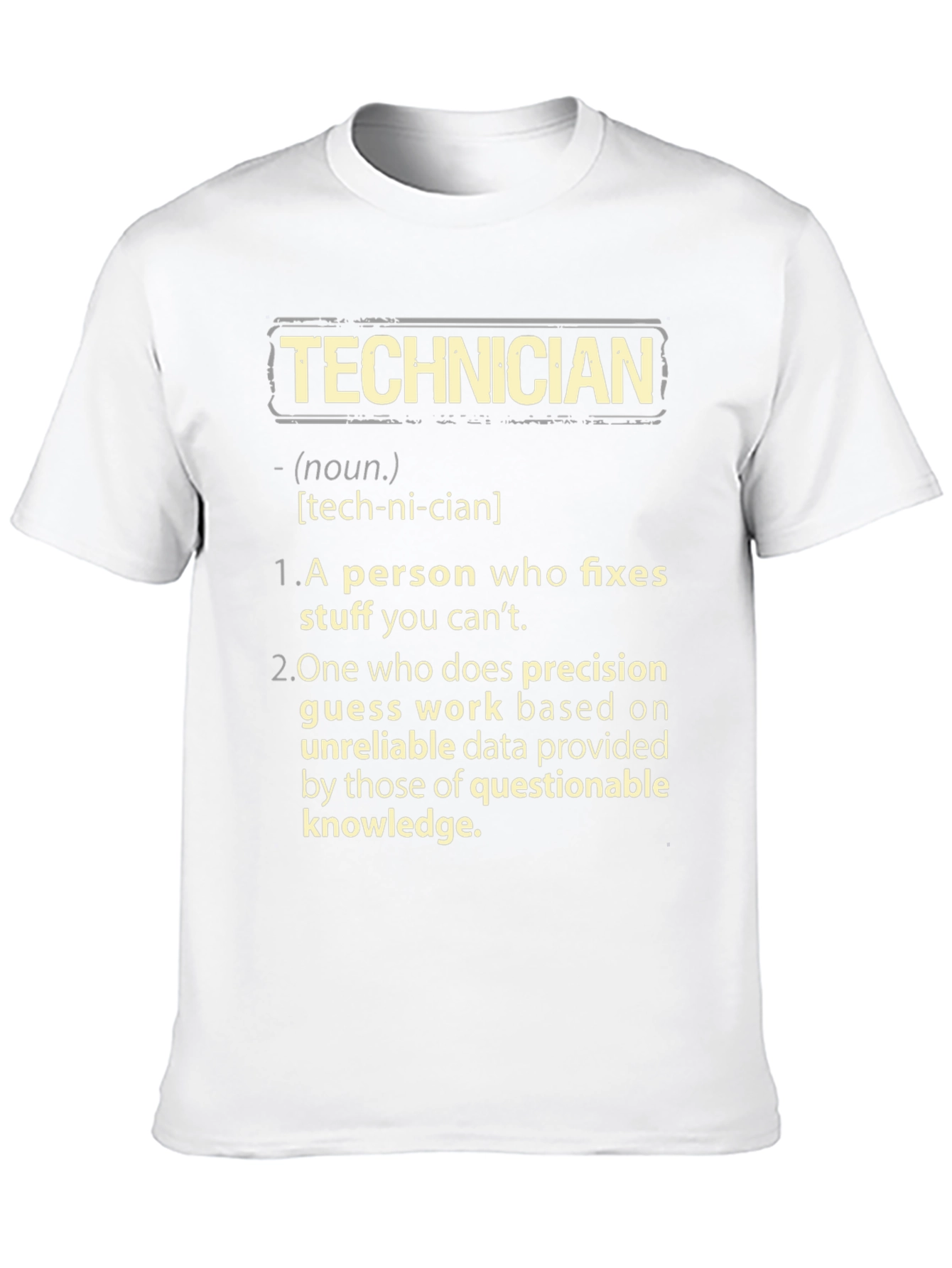 Technician Definition Graphic Tee - Funny Job Gift