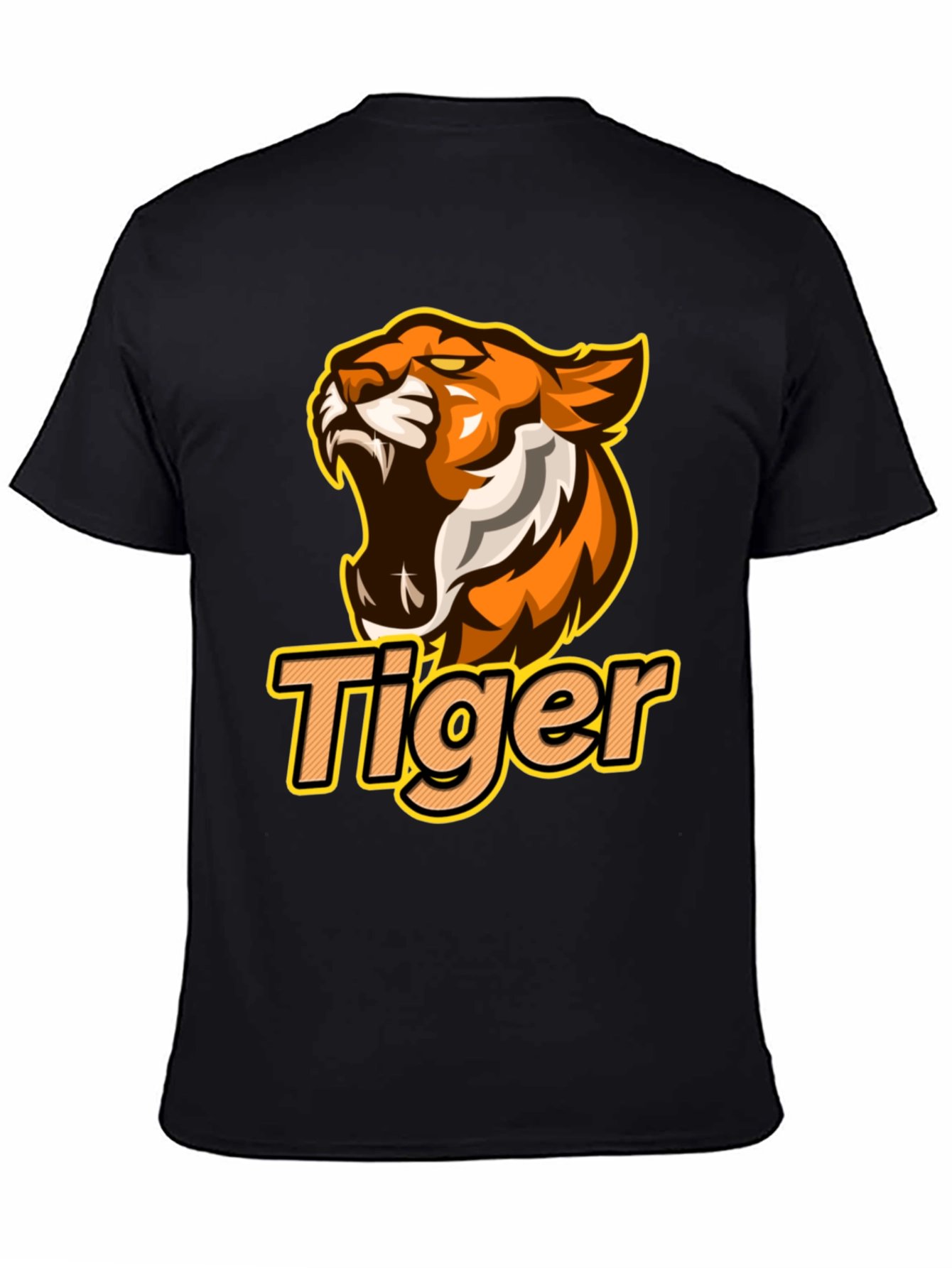 Tiger Graphic Black T-Shirt - Bold Design