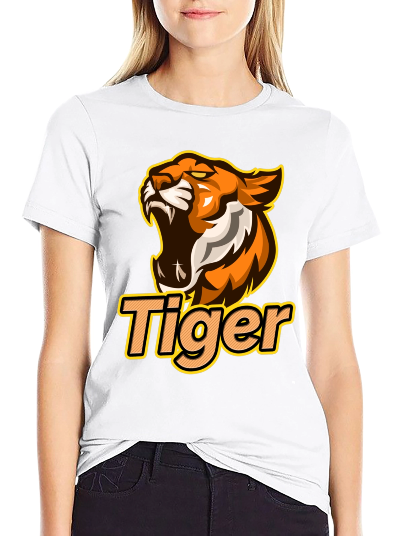 Tiger Graphic Black T-Shirt - Bold Design