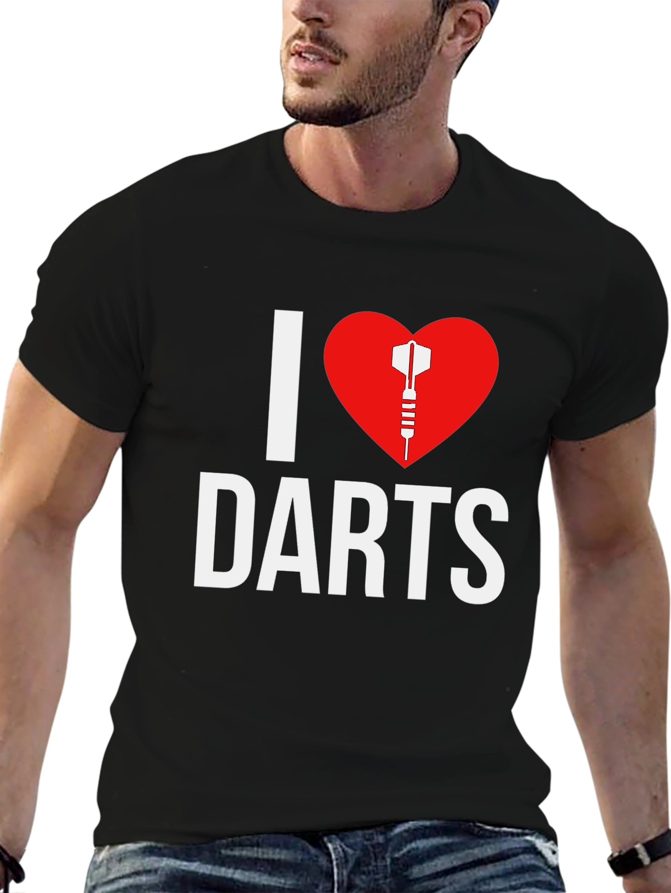 I Heart Darts T-Shirt - Black Tee