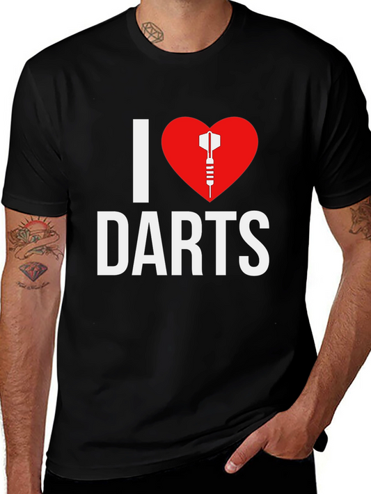 I Heart Darts T-Shirt - Black Tee