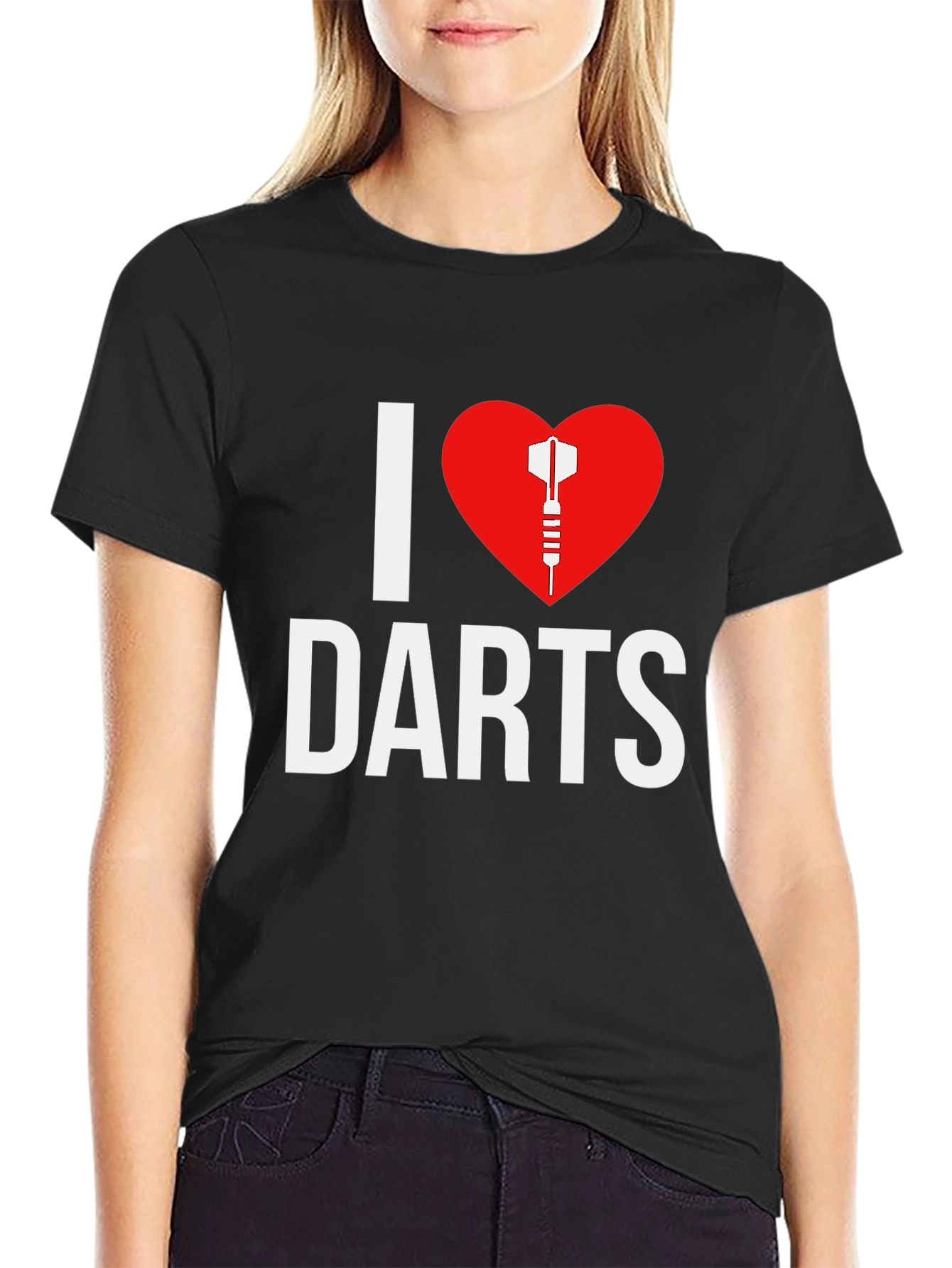 I Heart Darts T-Shirt - Black Tee