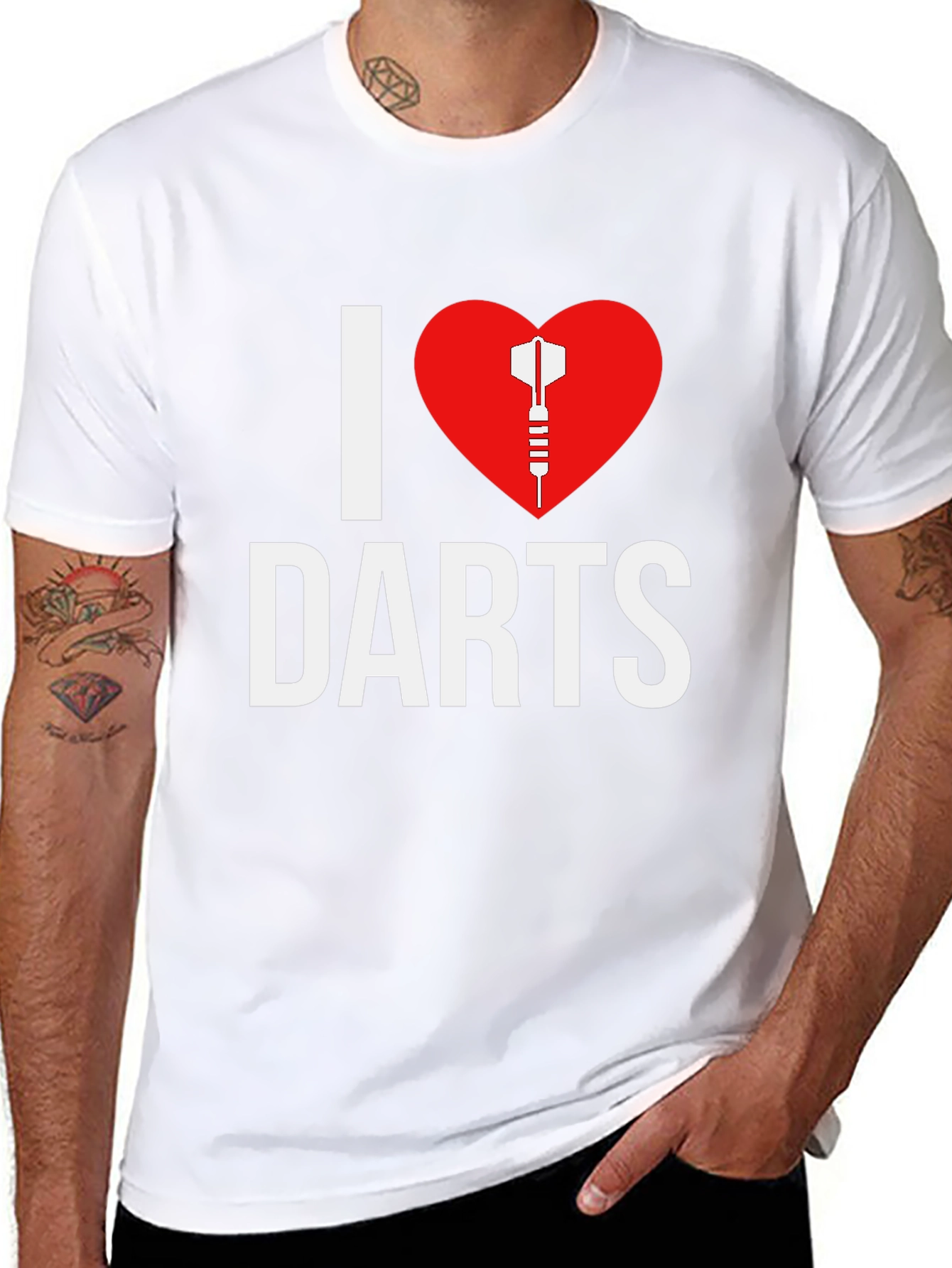 I Heart Darts T-Shirt - Black Tee