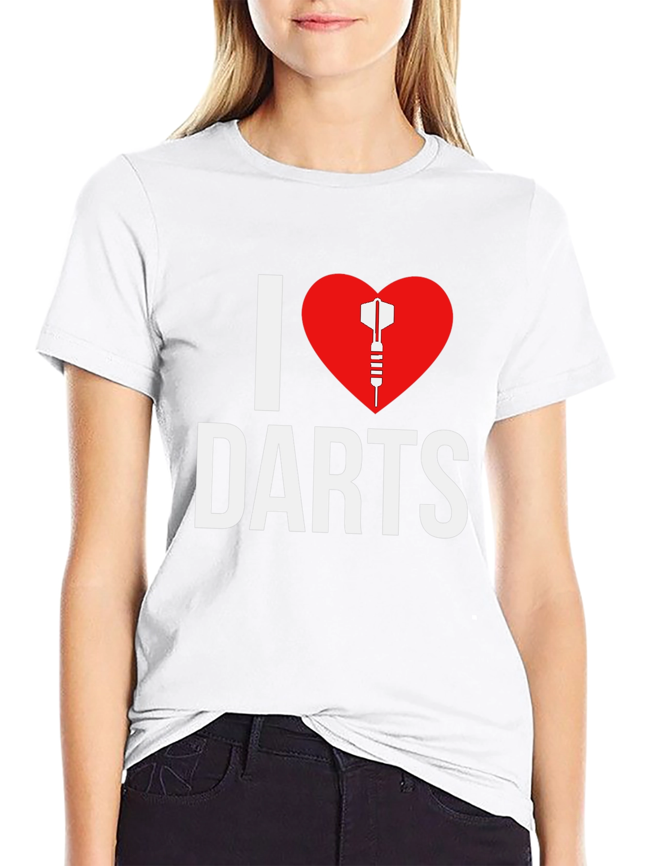I Heart Darts T-Shirt - Black Tee