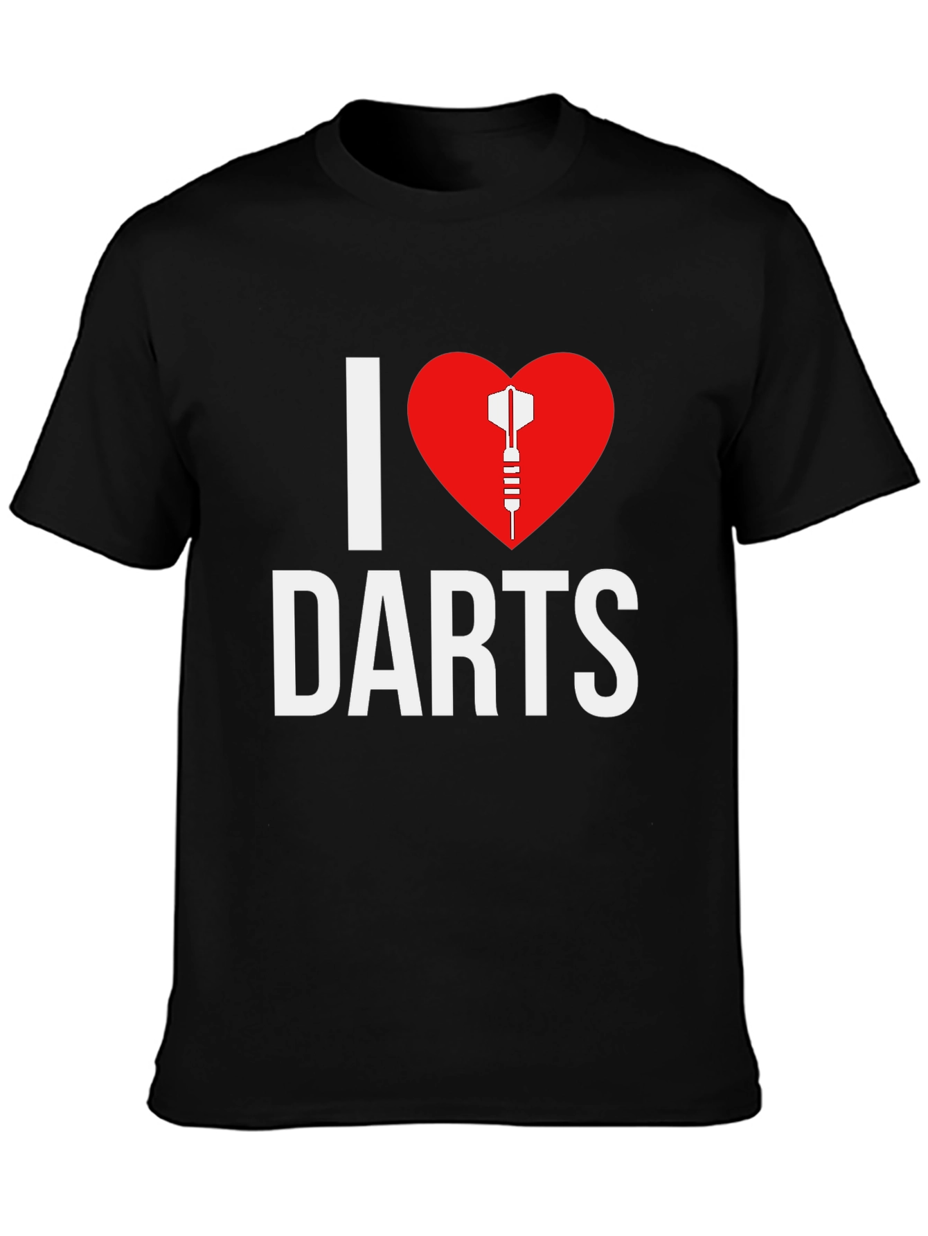 I Heart Darts T-Shirt - Black Tee