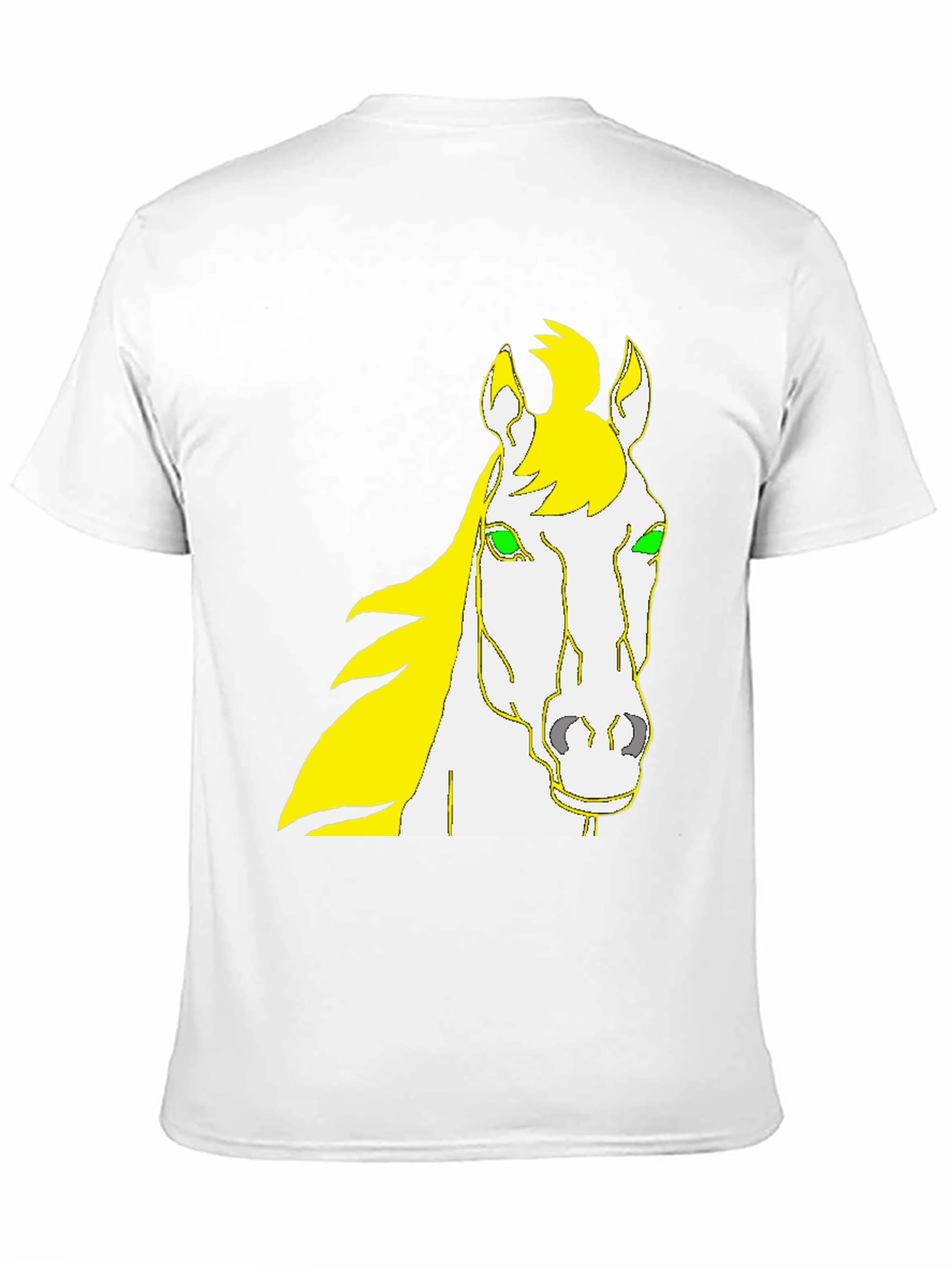 Horse Graphic Tee - Black Cotton Shirt