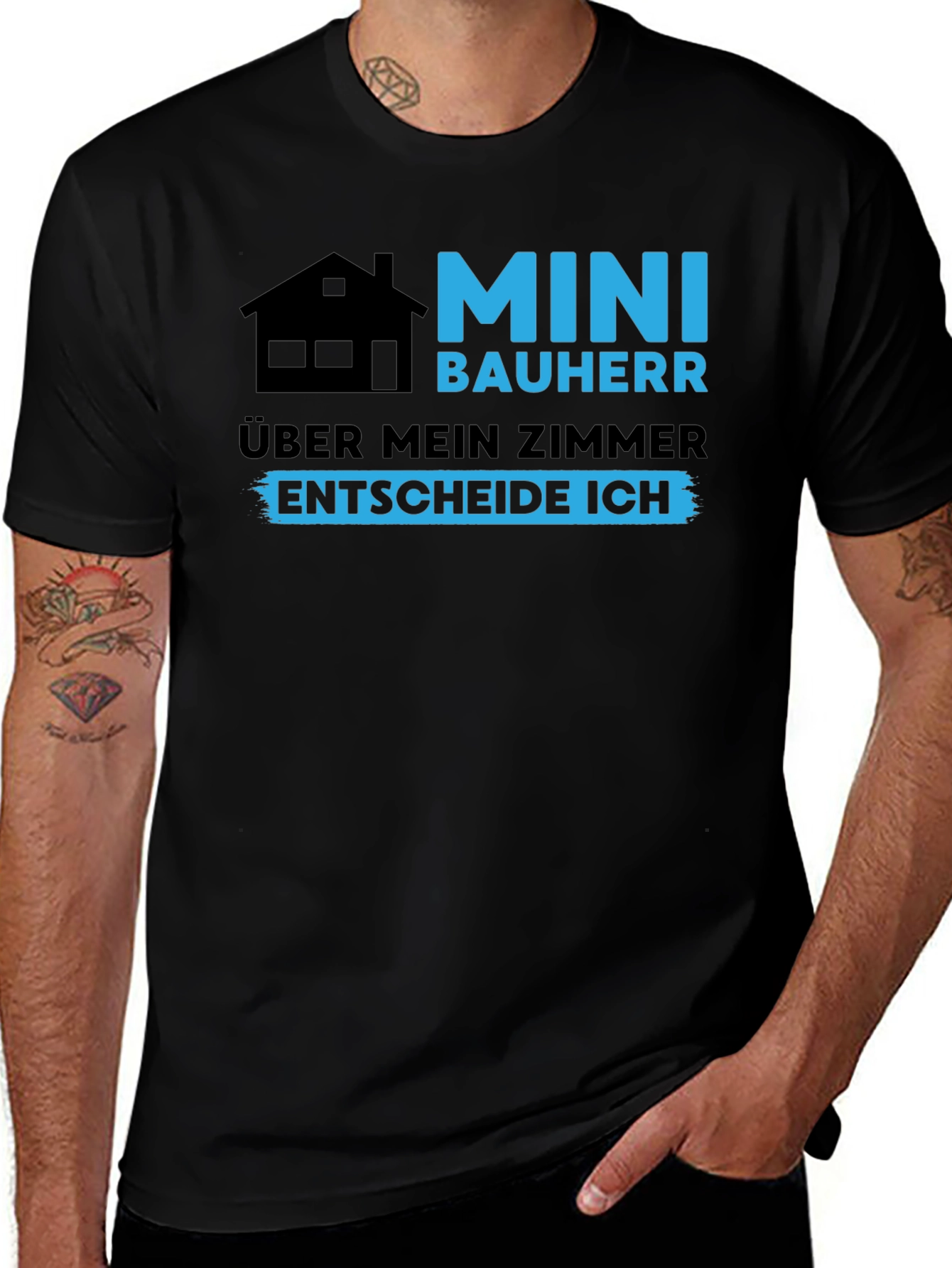 Mini Bauherr - I Decide Black T-Shirt