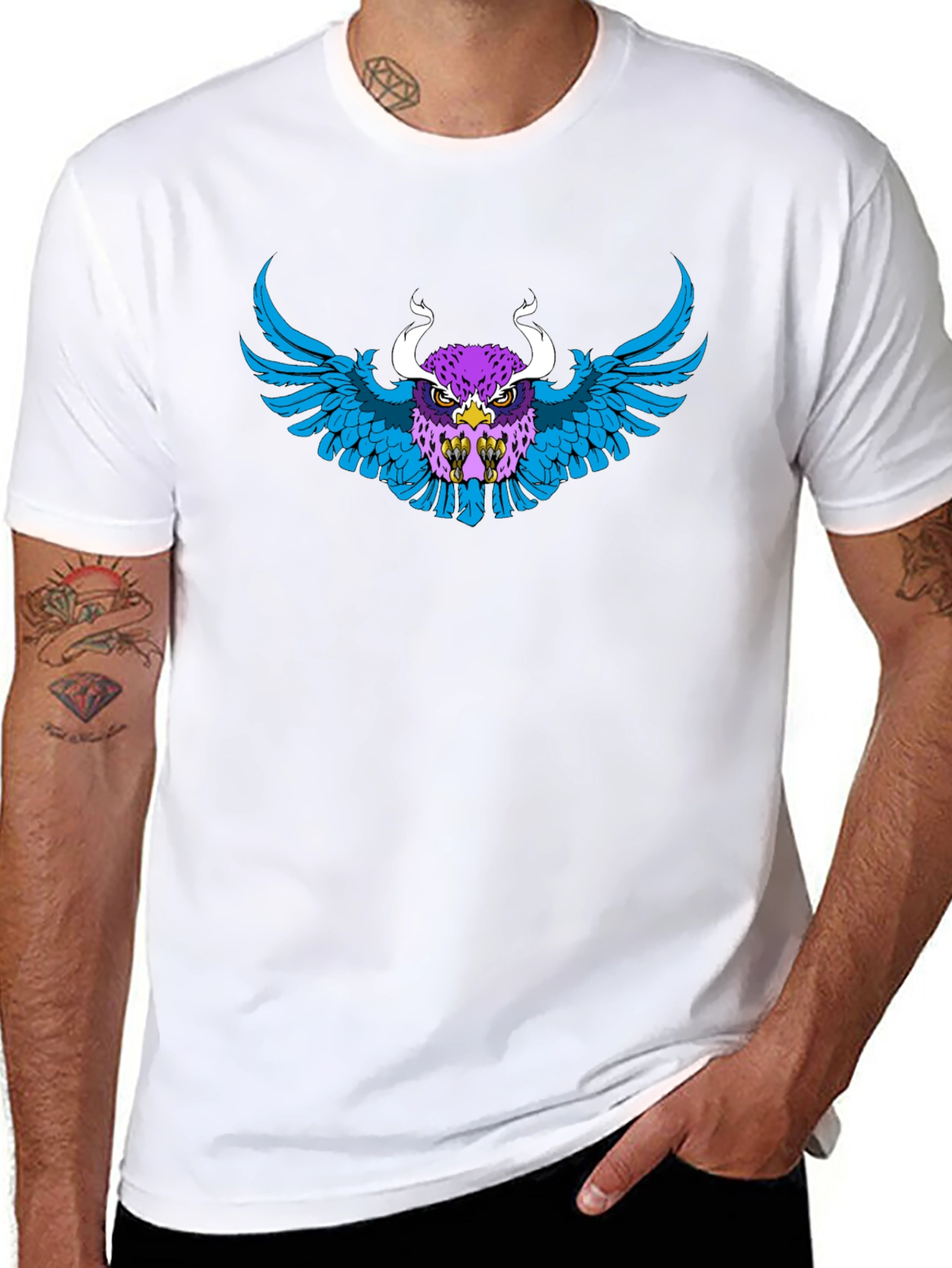 Eye-Catching Graphic Tee - Winged Beast