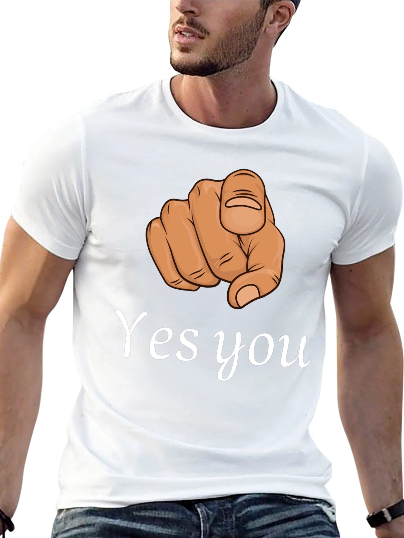 Yes You Pointing Finger Graphic T-Shirt