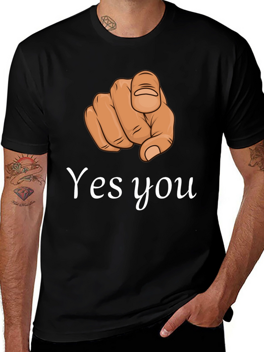 Yes You Pointing Finger Graphic T-Shirt