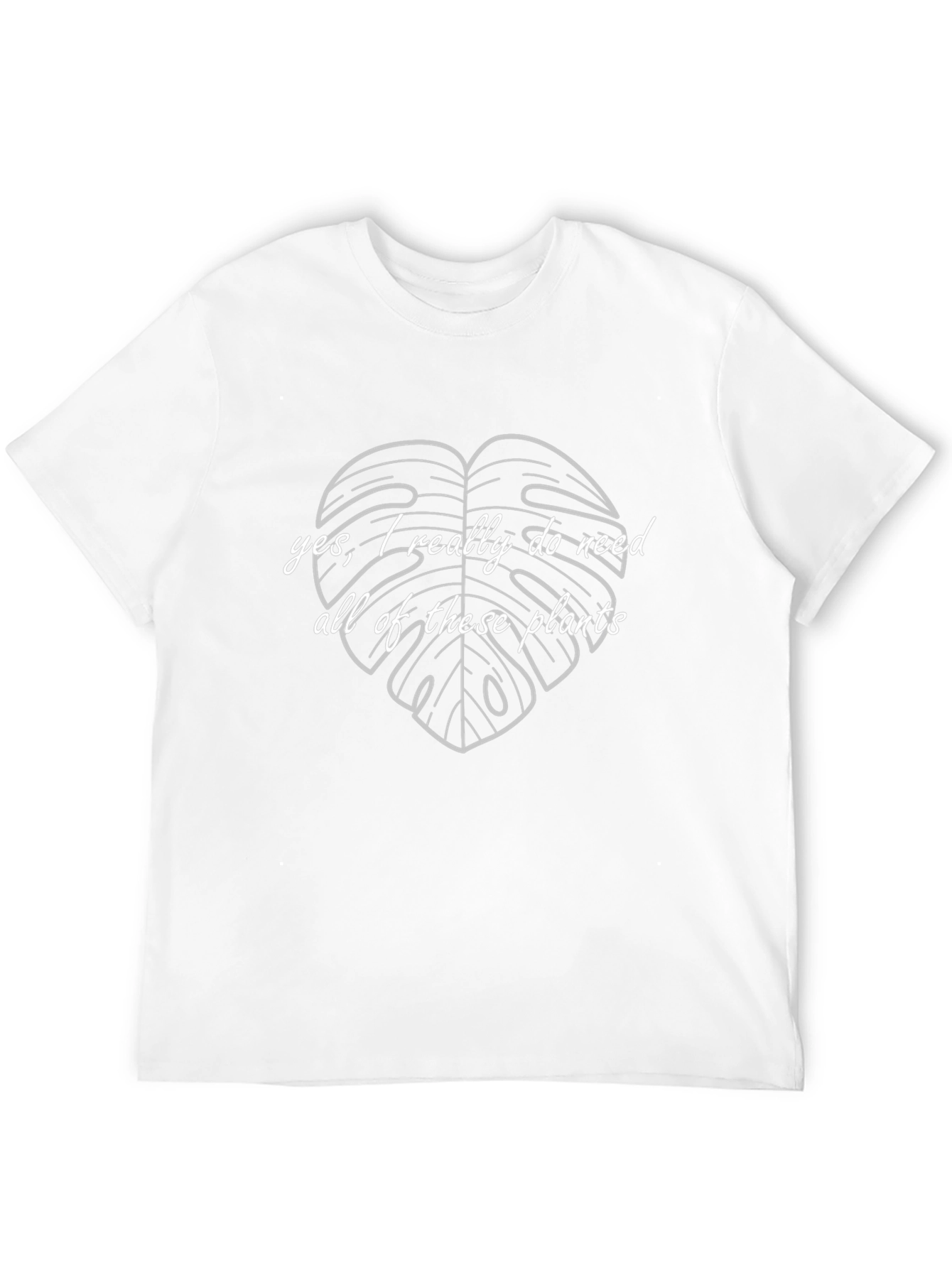 Plant Lover T-Shirt - Monstera Leaf Design