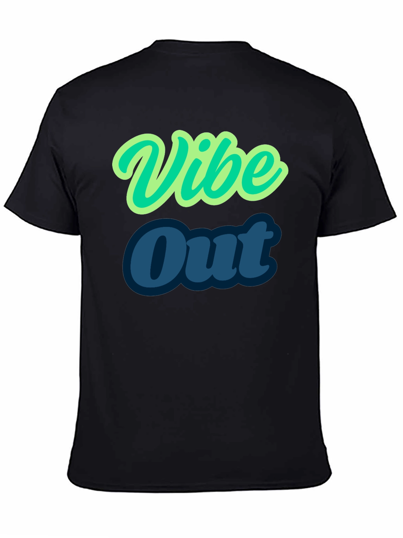 Vibe Out Black T-Shirt | Stylish Casual Tee