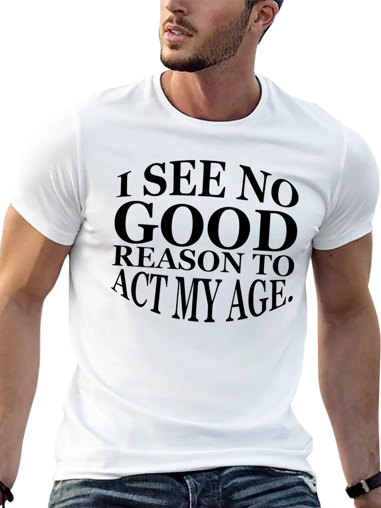 Funny Act My Age Black Graphic T-Shirt