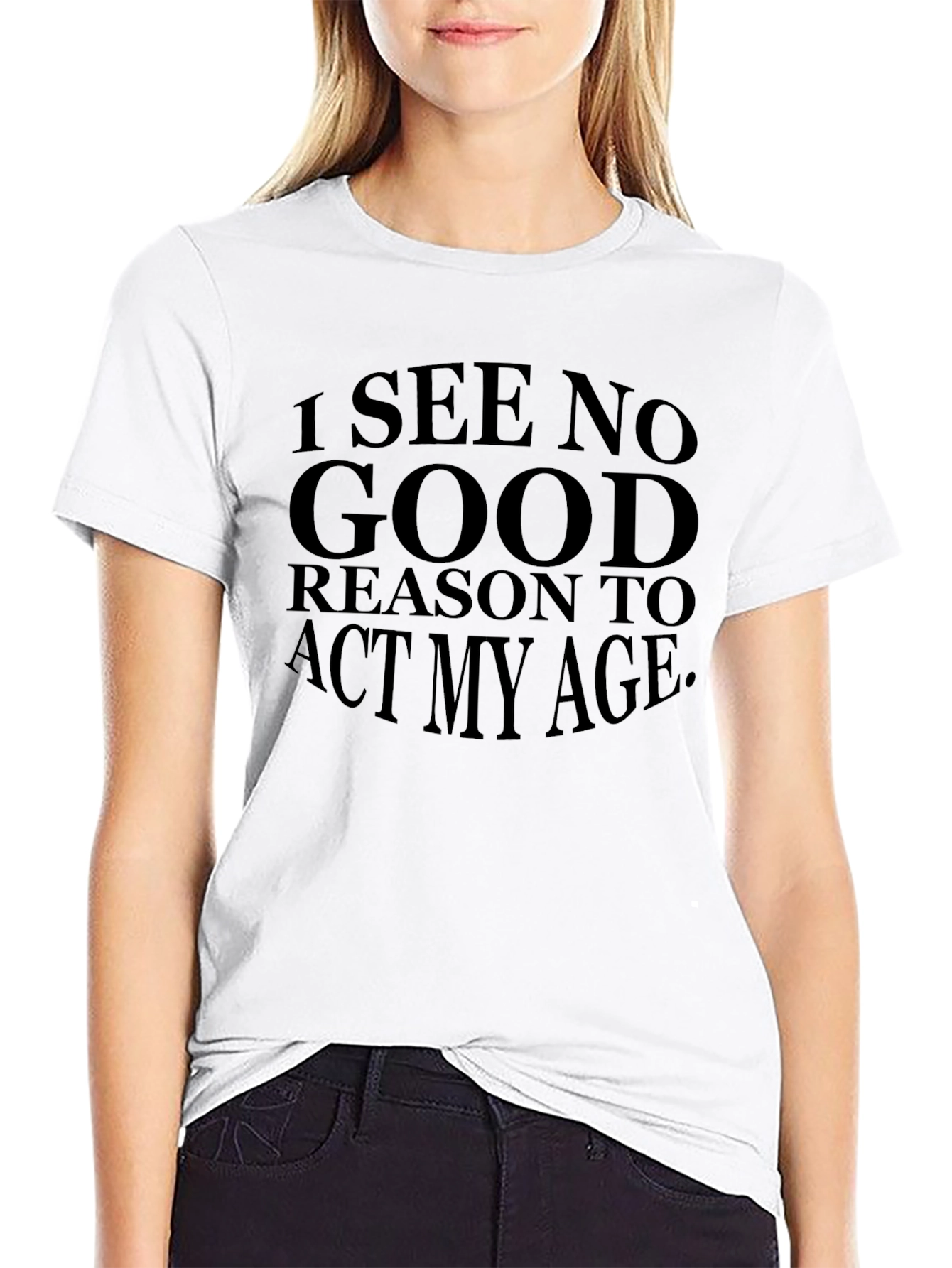 Funny Act My Age Black Graphic T-Shirt