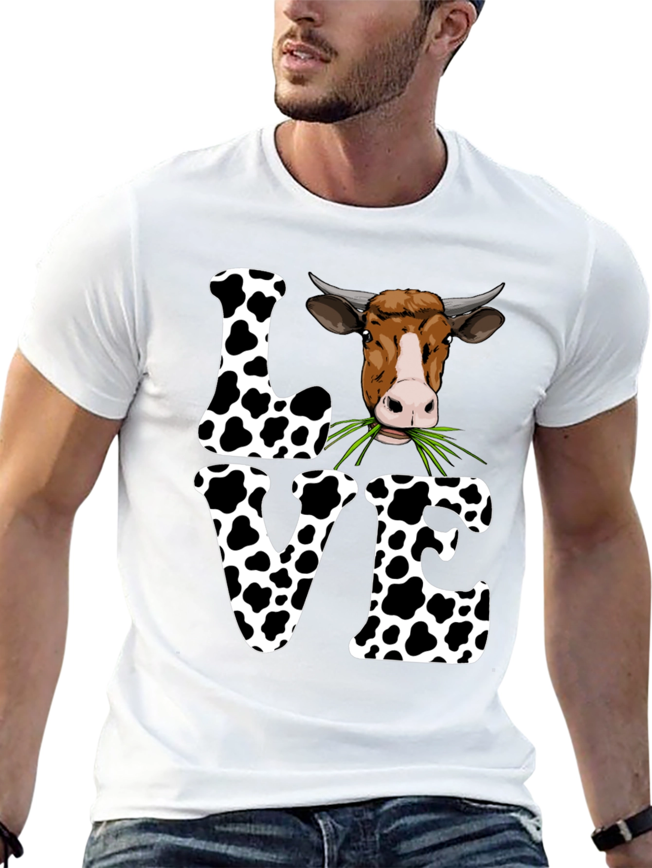 Cow Love Graphic Tee - Cute Farm Animal T-Shirt