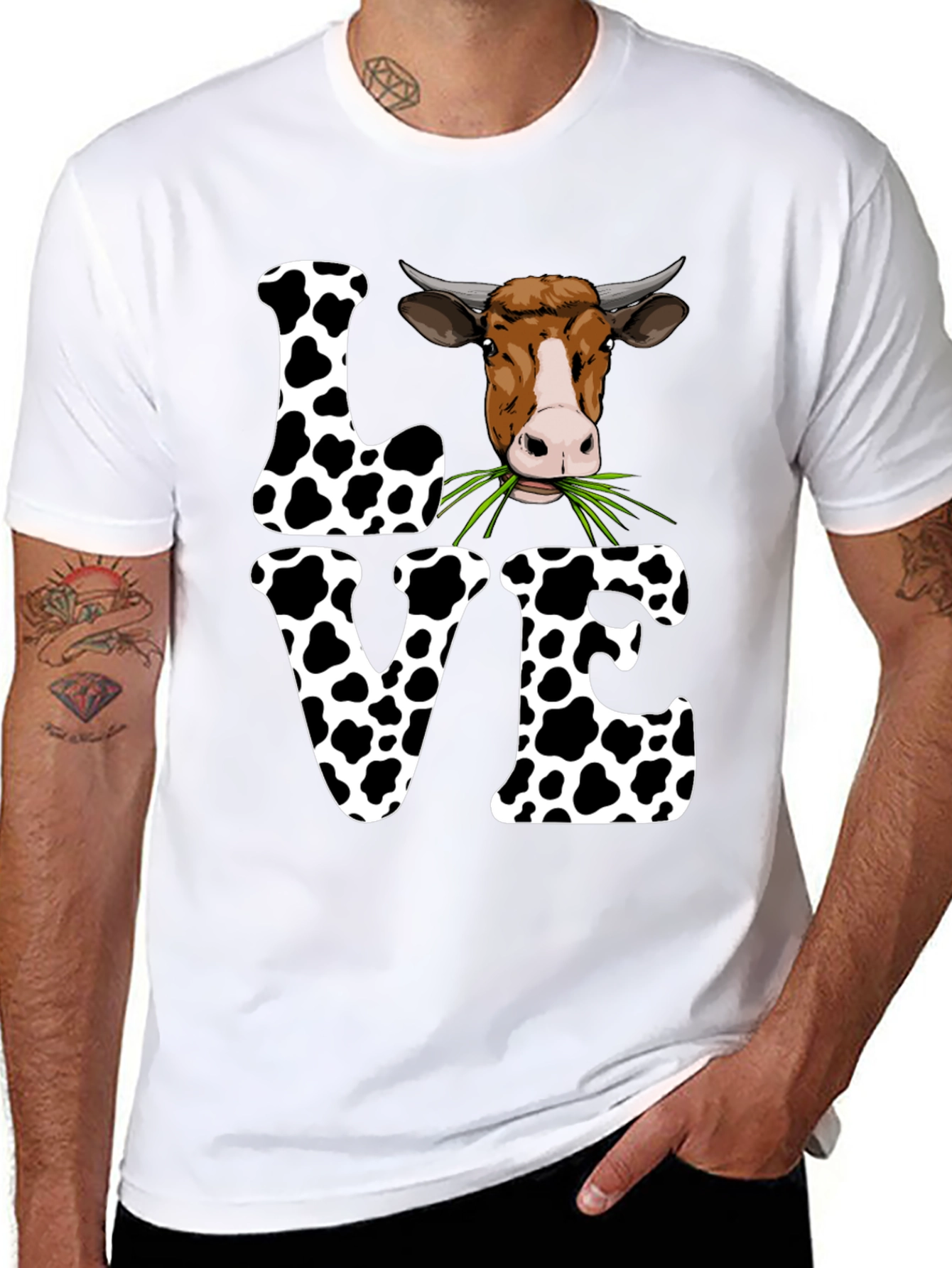 Cow Love Graphic Tee - Cute Farm Animal T-Shirt