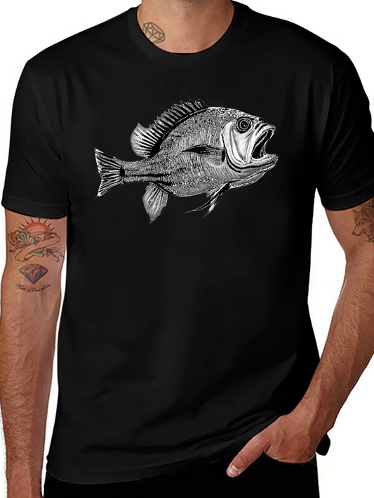 Fish Graphic Black T-Shirt