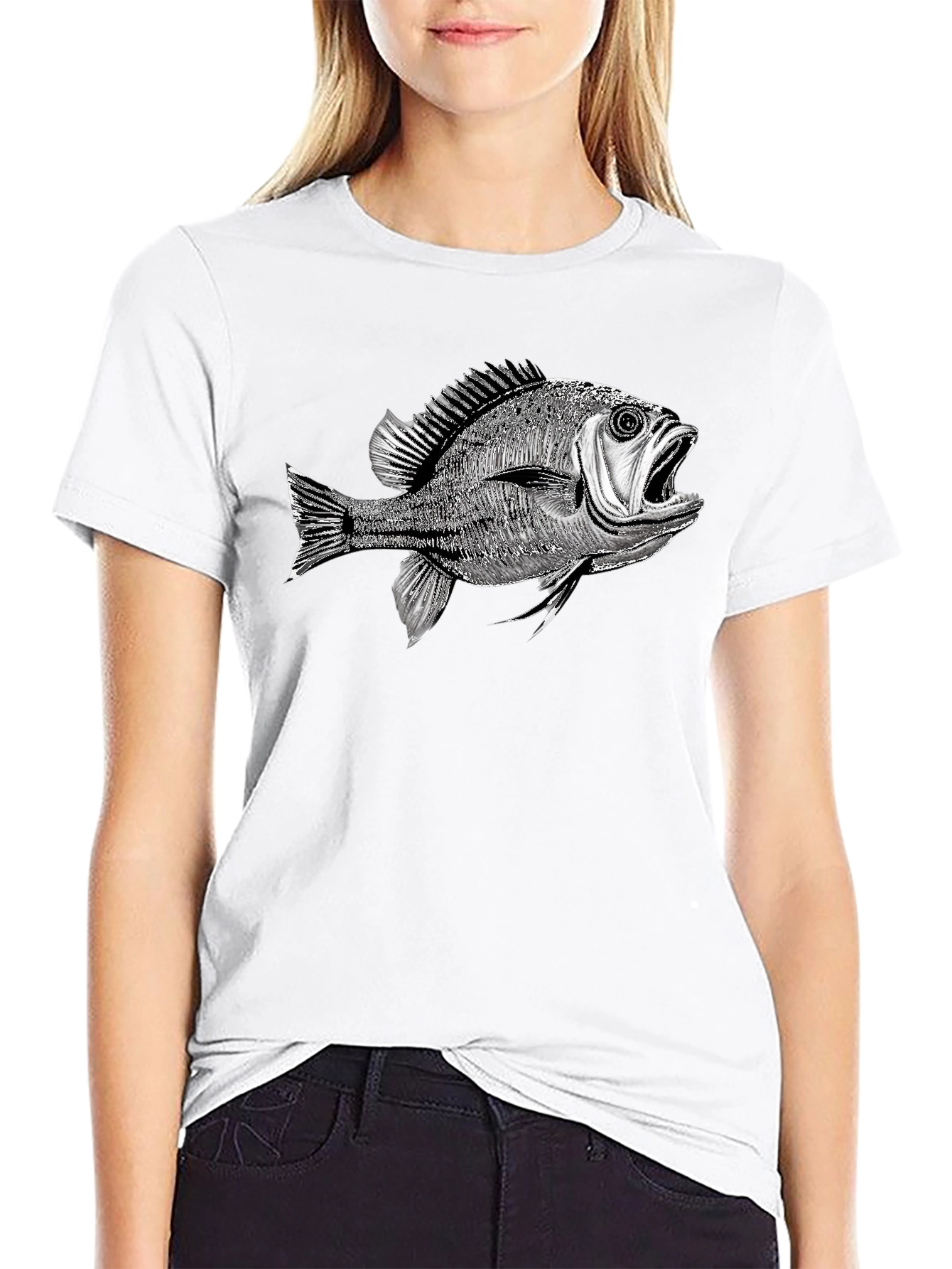 Fish Graphic Black T-Shirt