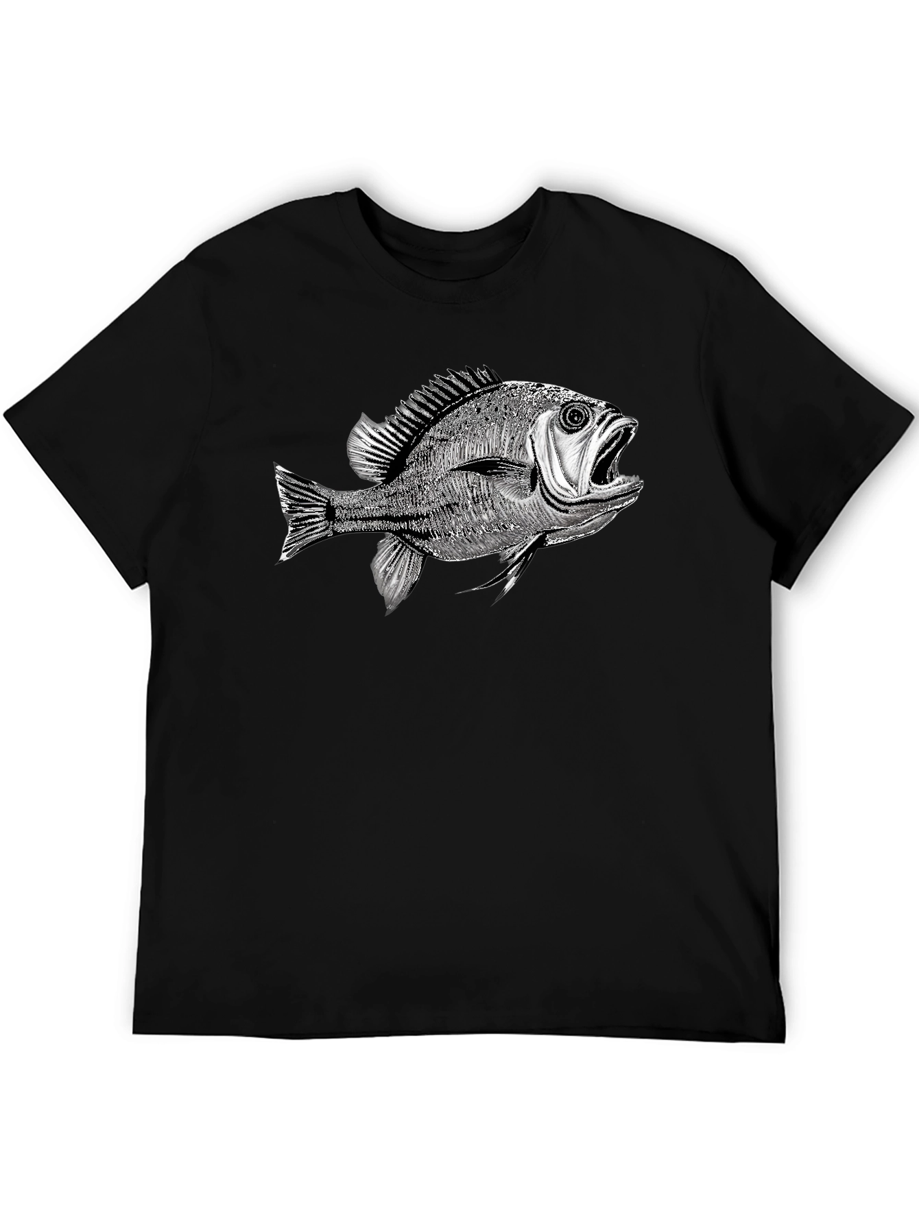 Fish Graphic Black T-Shirt