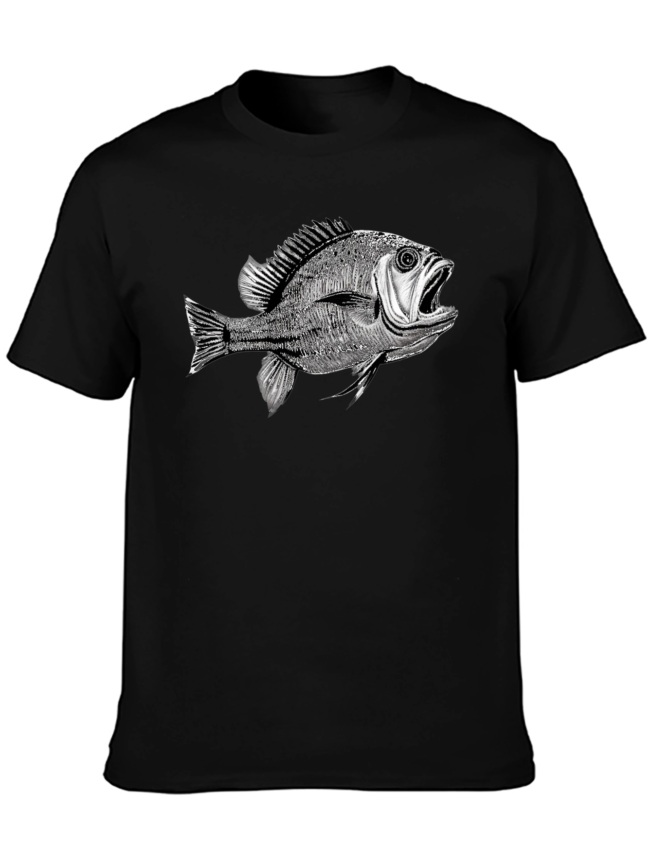 Fish Graphic Black T-Shirt