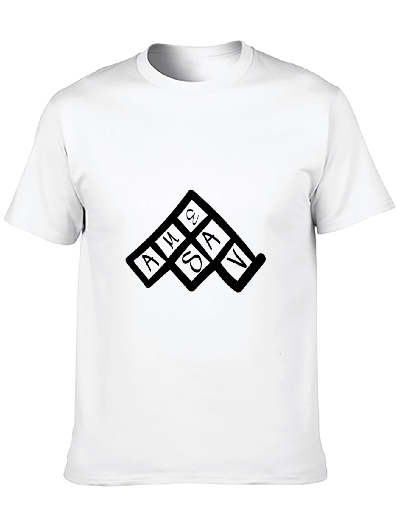 Mystery Square Graphic Black T-Shirt