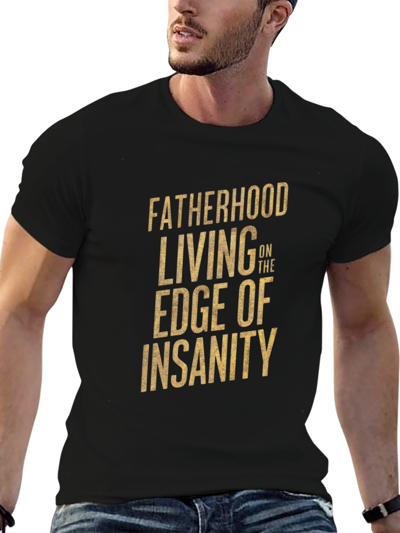 Fatherhood Edge of Insanity Graphic T-Shirt