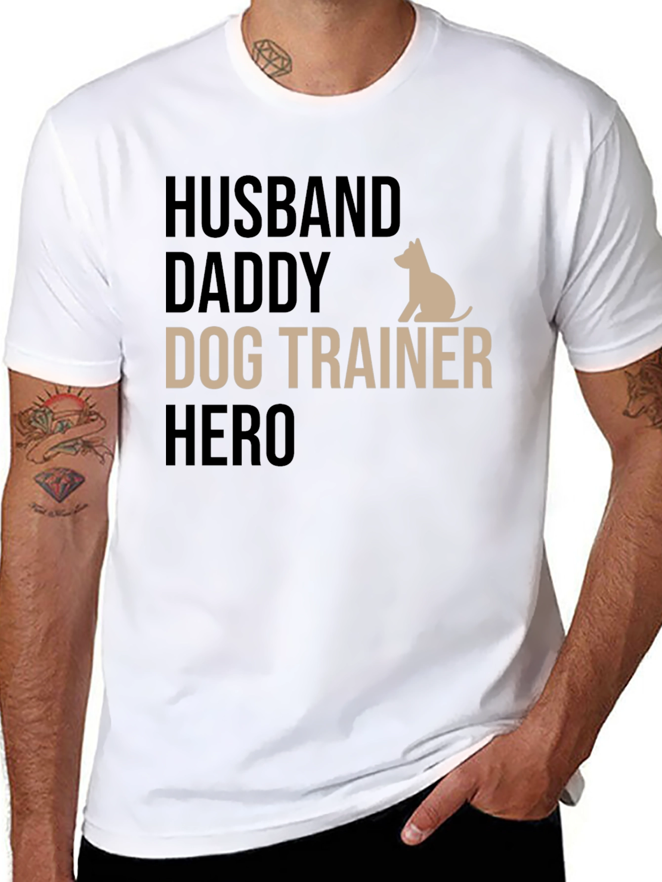 Husband Daddy Dog Trainer Hero T-Shirt