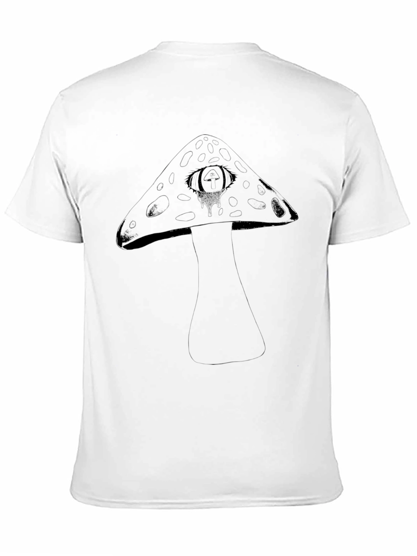 Eye Mushroom Graphic Tee - Unisex Black T-Shirt