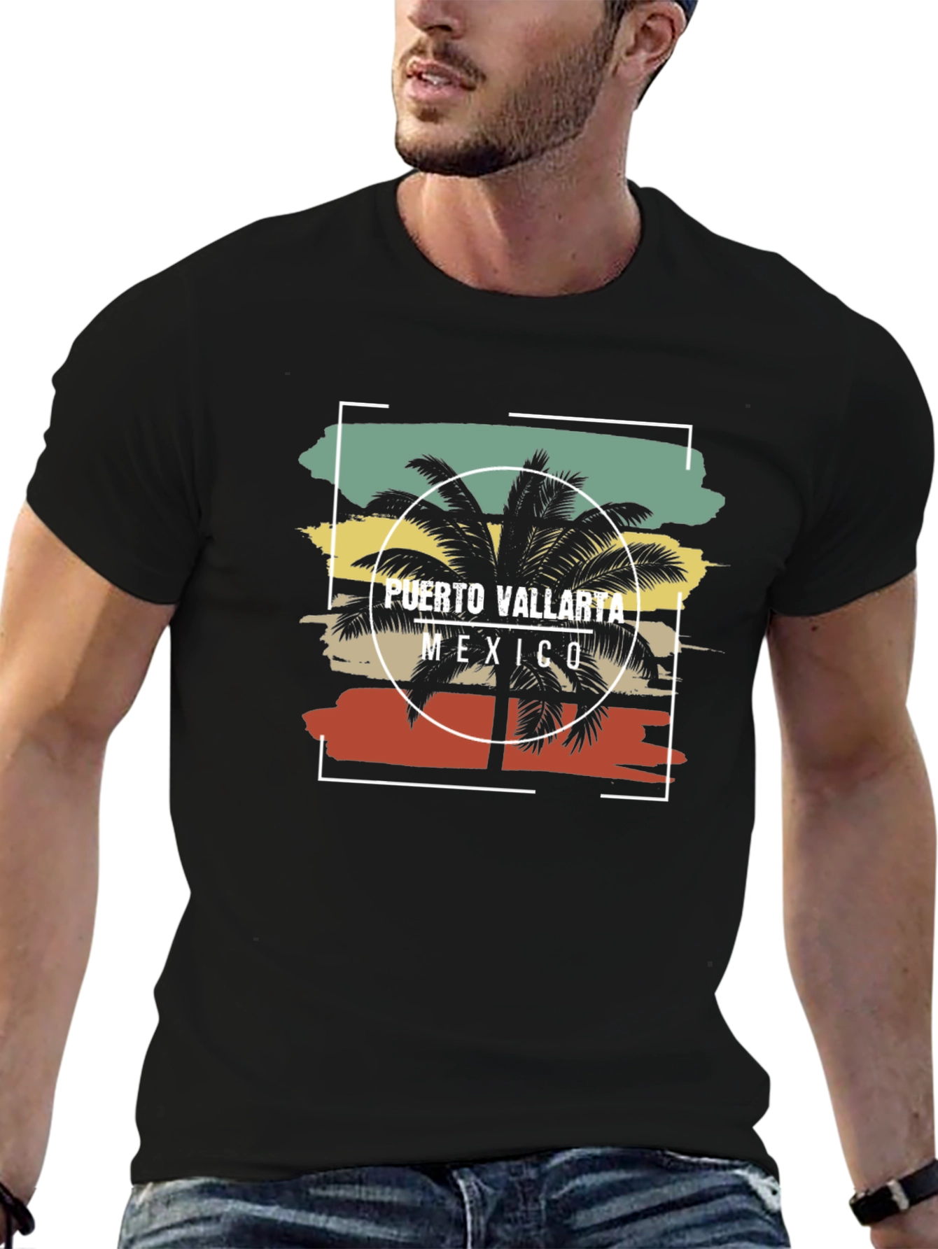 Puerto Vallarta Mexico Palm Tree T-Shirt