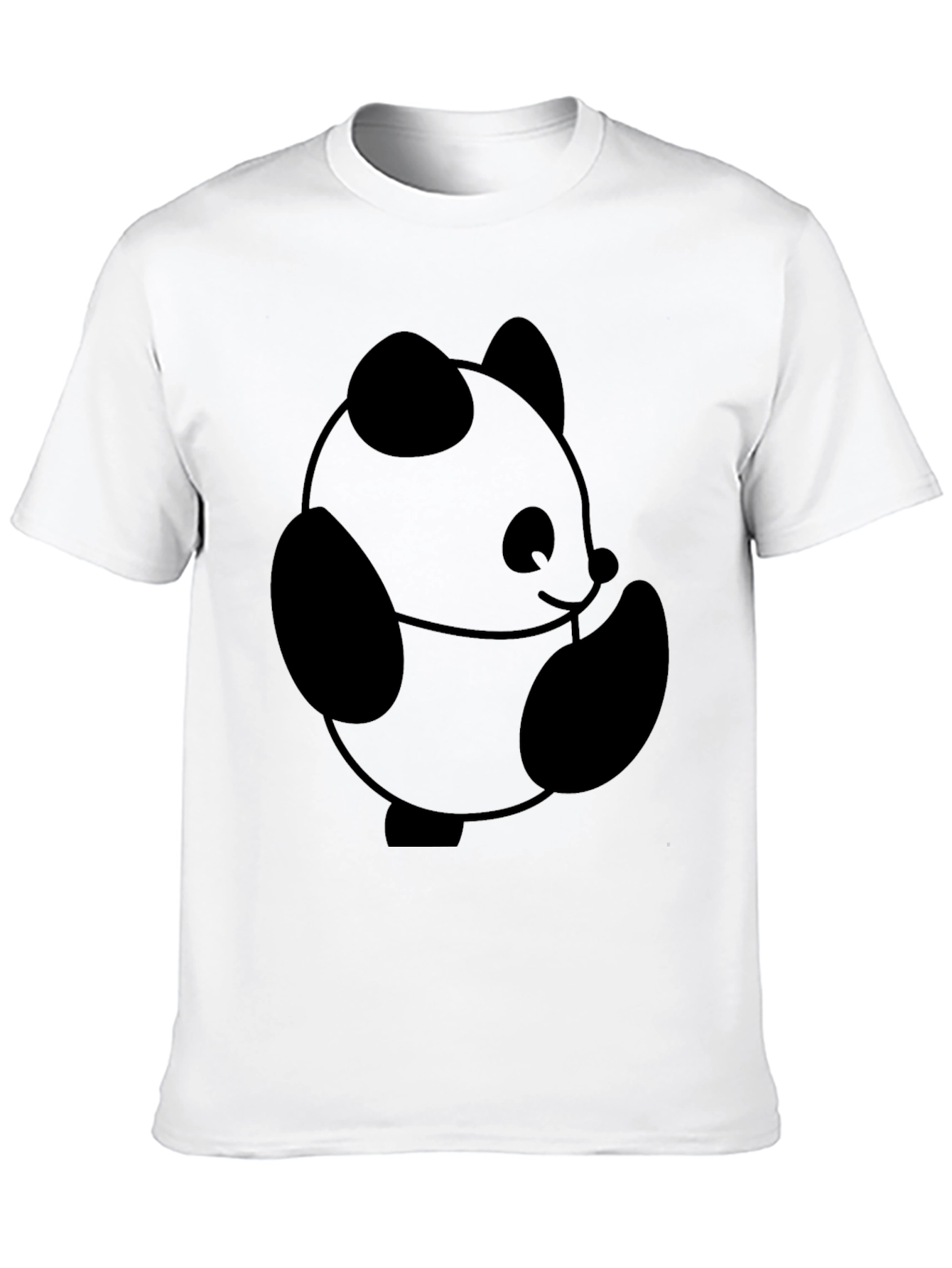 Cute Panda Graphic Tee - Black Unisex T-Shirt