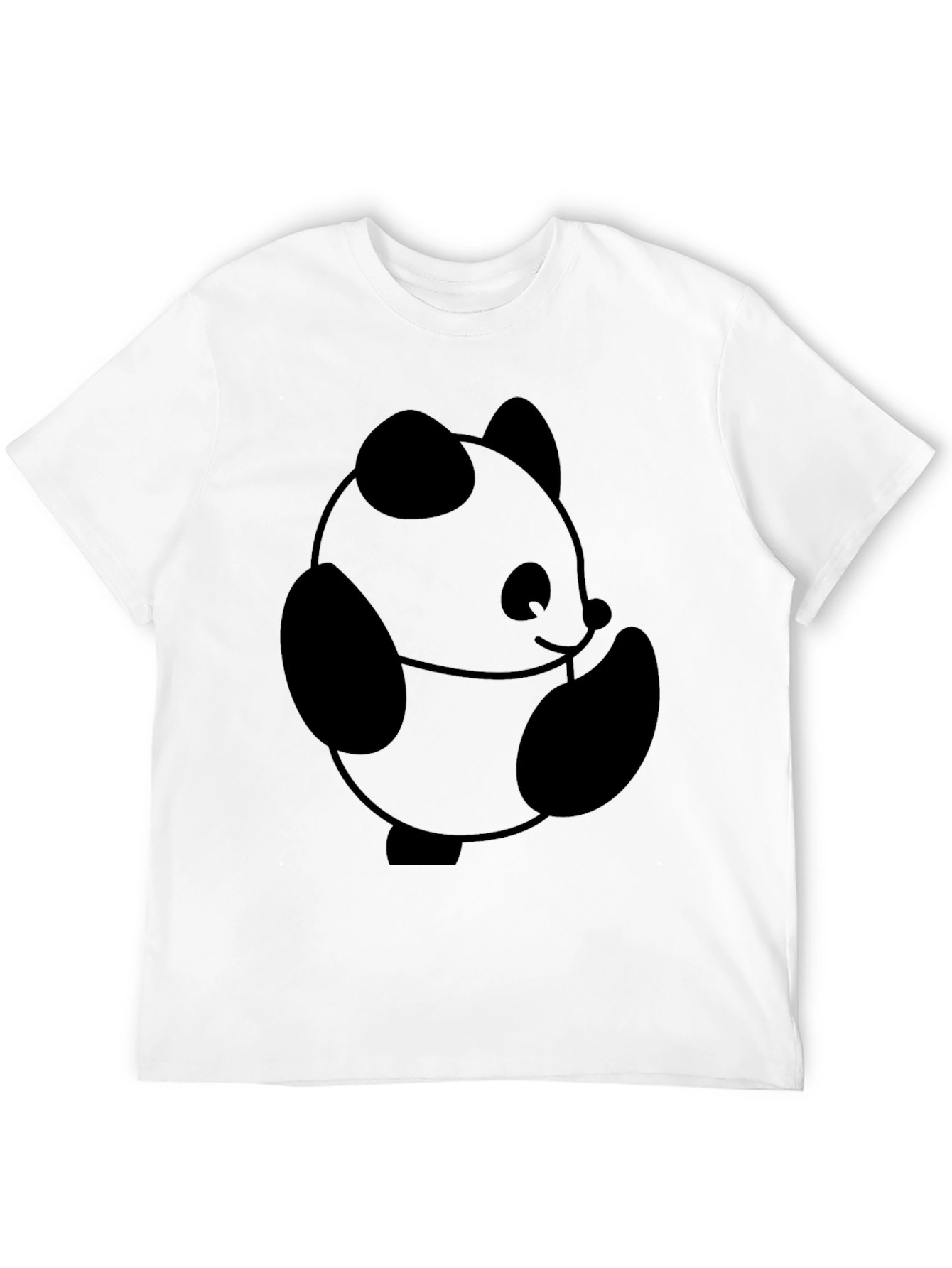 Cute Panda Graphic Tee - Black Unisex T-Shirt