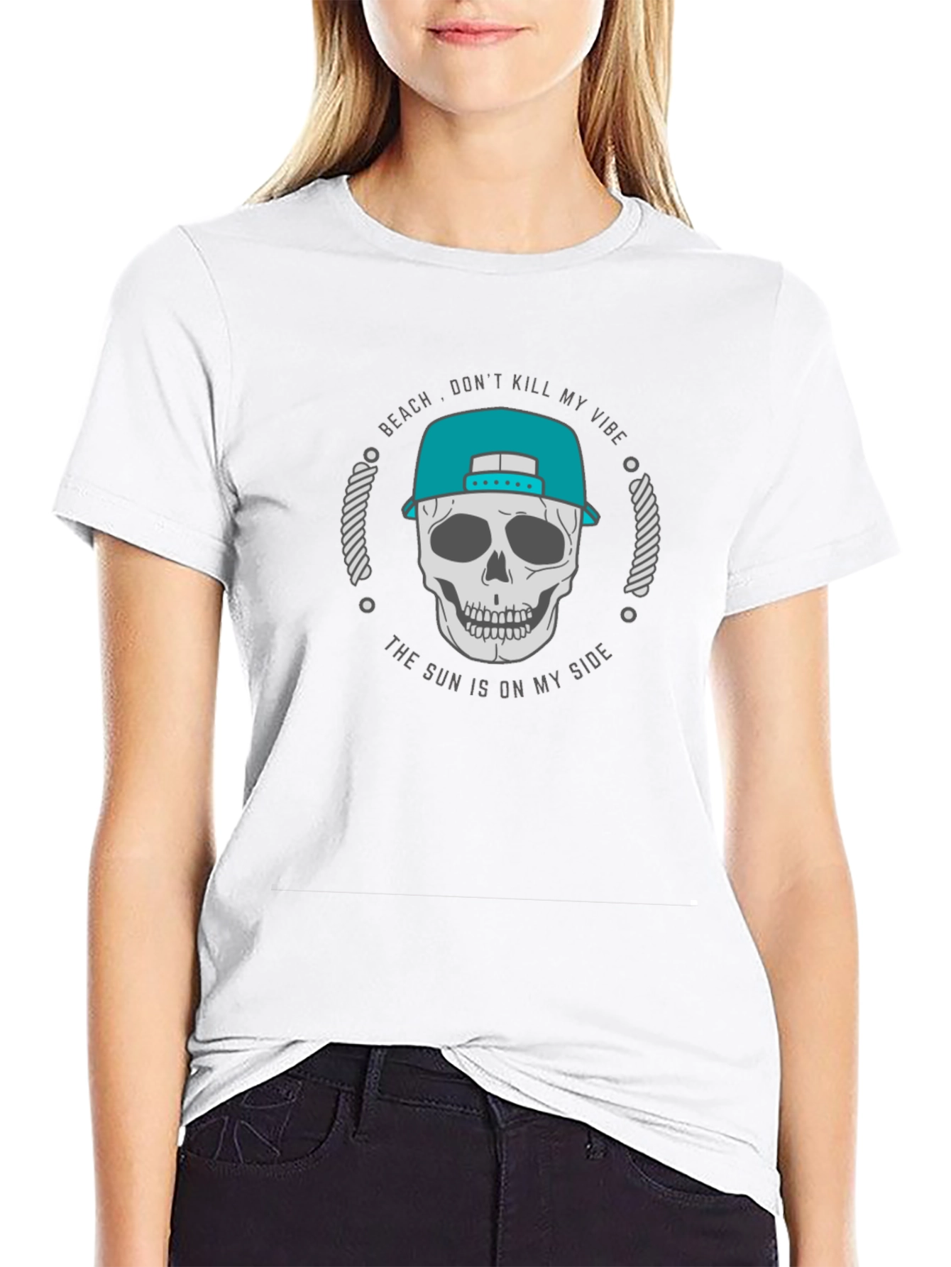 Beach Vibe Skull T-Shirt