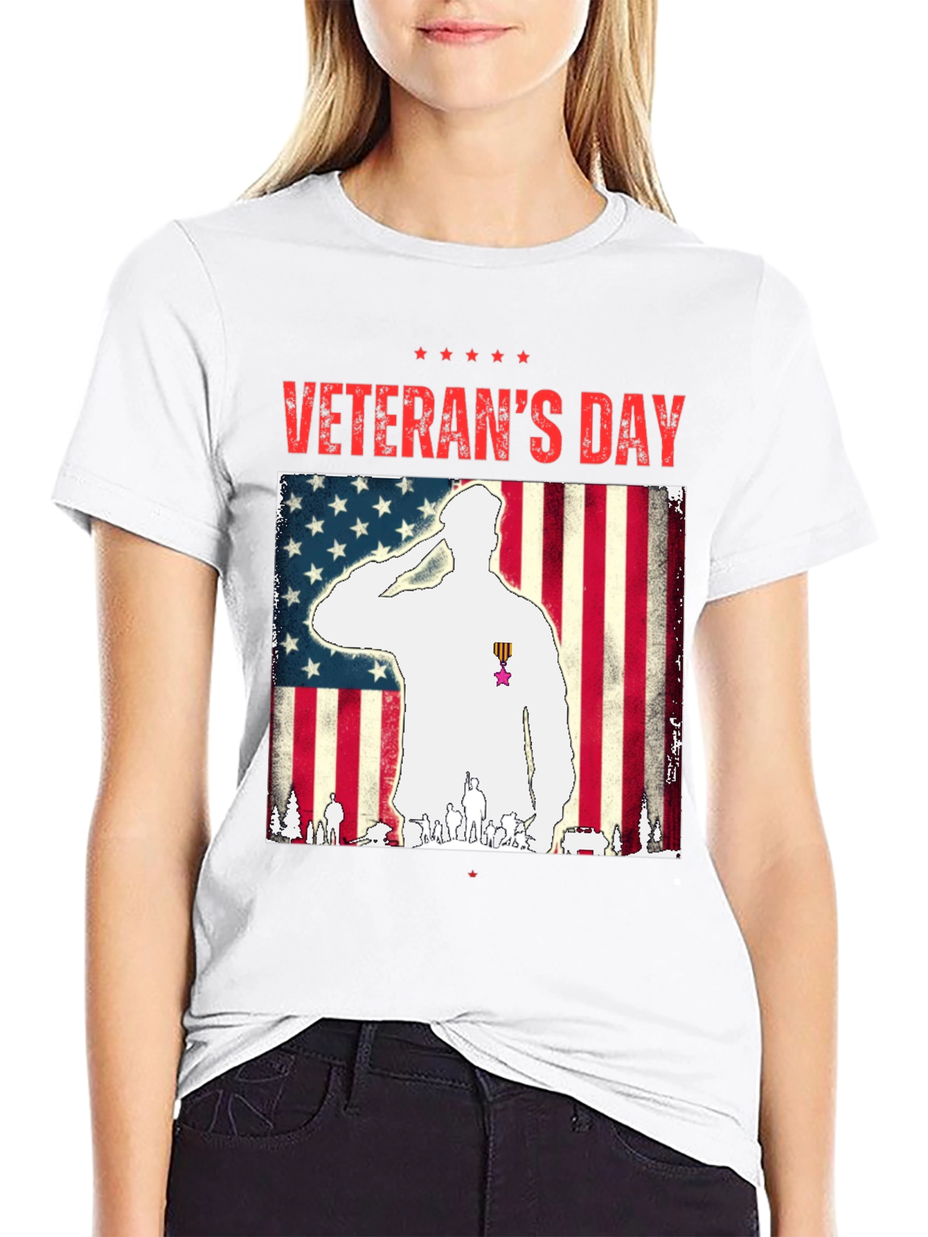 Veterans Day Salute Graphic T-Shirt