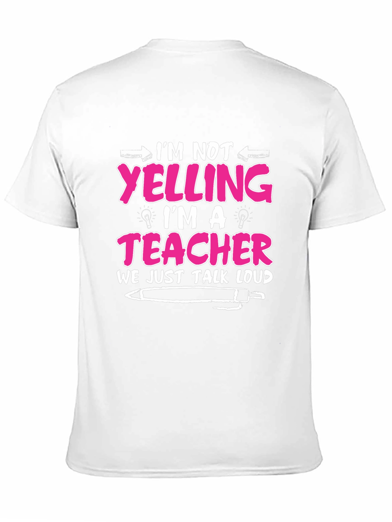 Teacher Loud Talk Black Cotton T-Shirt