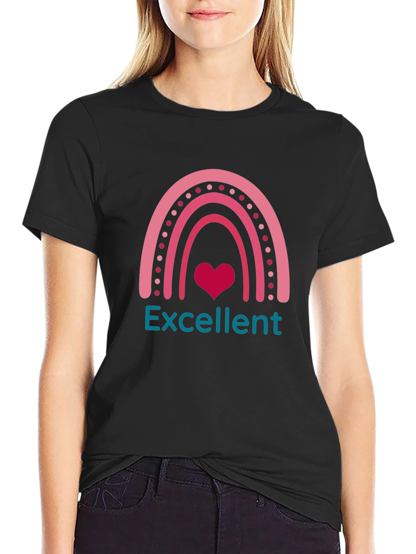 Excellent Rainbow Heart T-Shirt