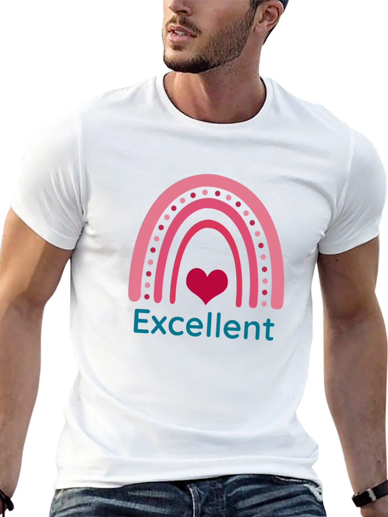 Excellent Rainbow Heart T-Shirt