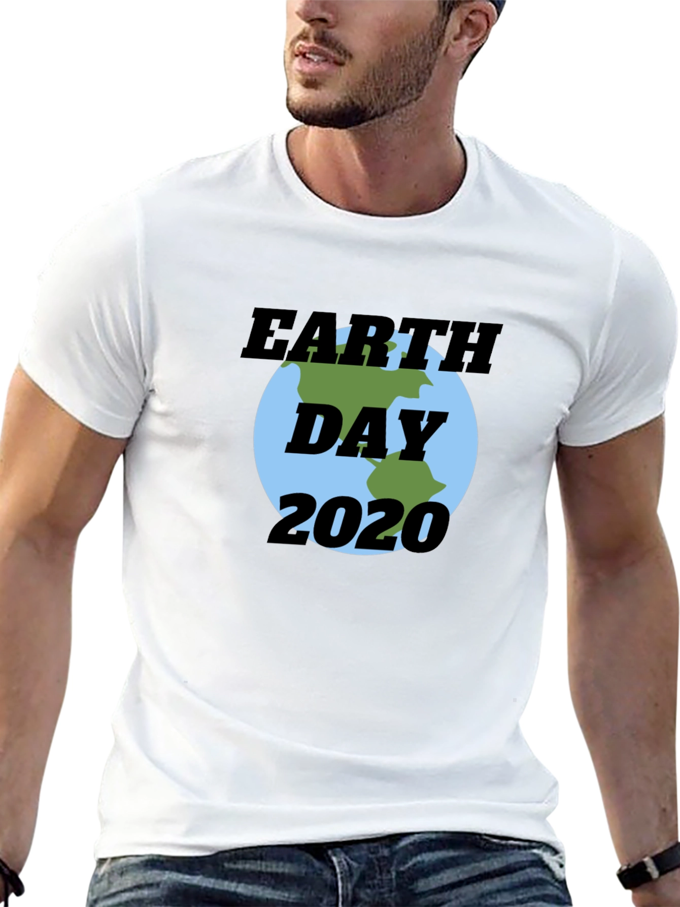 Earth Day 2020 T-Shirt - Black Crew Neck Tee