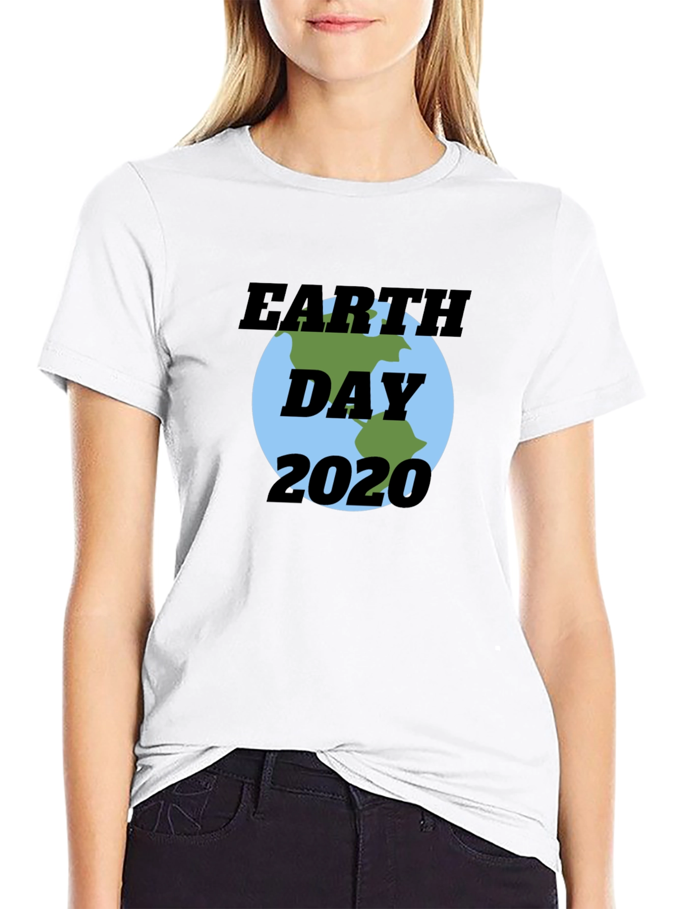 Earth Day 2020 T-Shirt - Black Crew Neck Tee