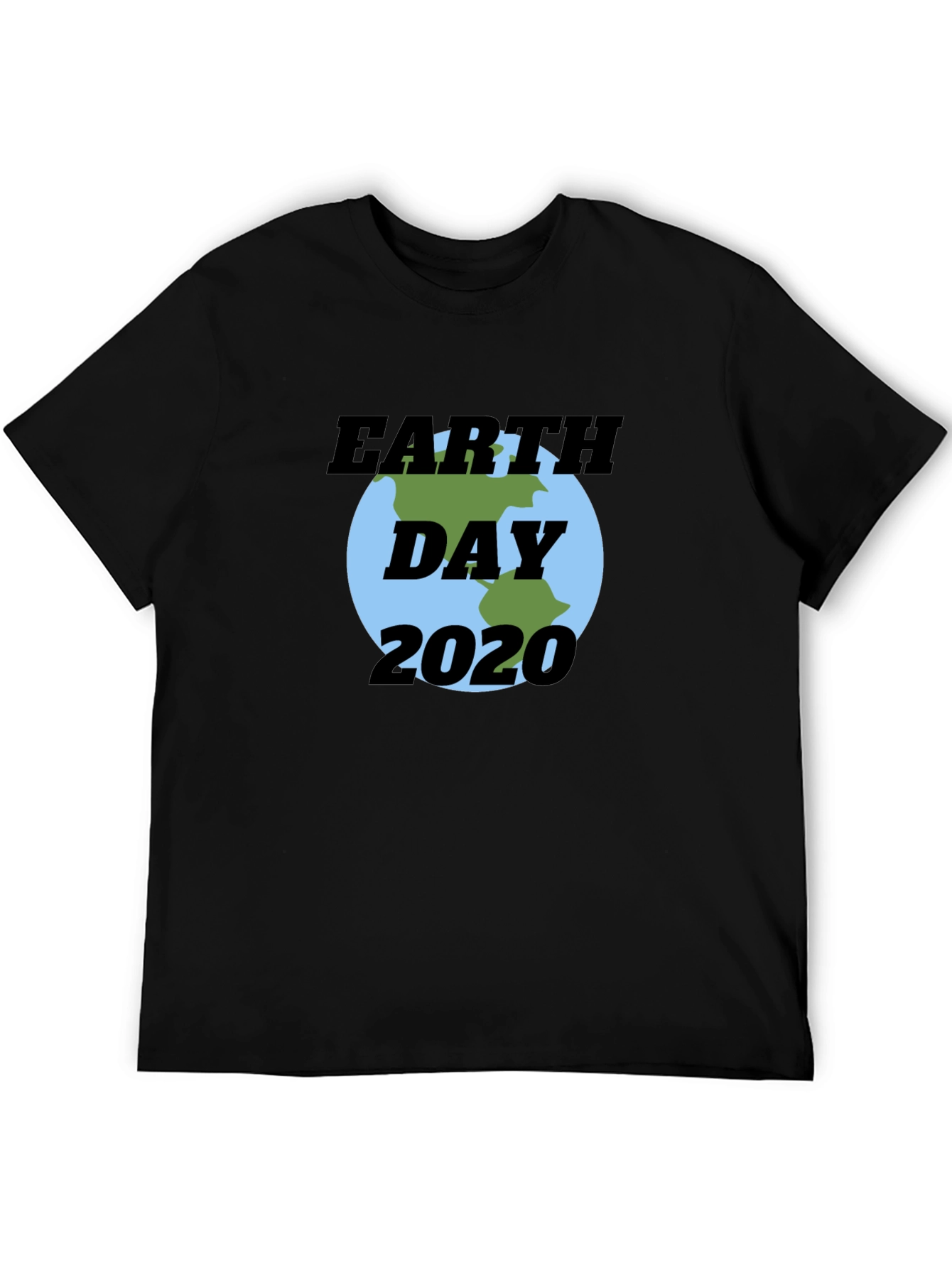 Earth Day 2020 T-Shirt - Black Crew Neck Tee