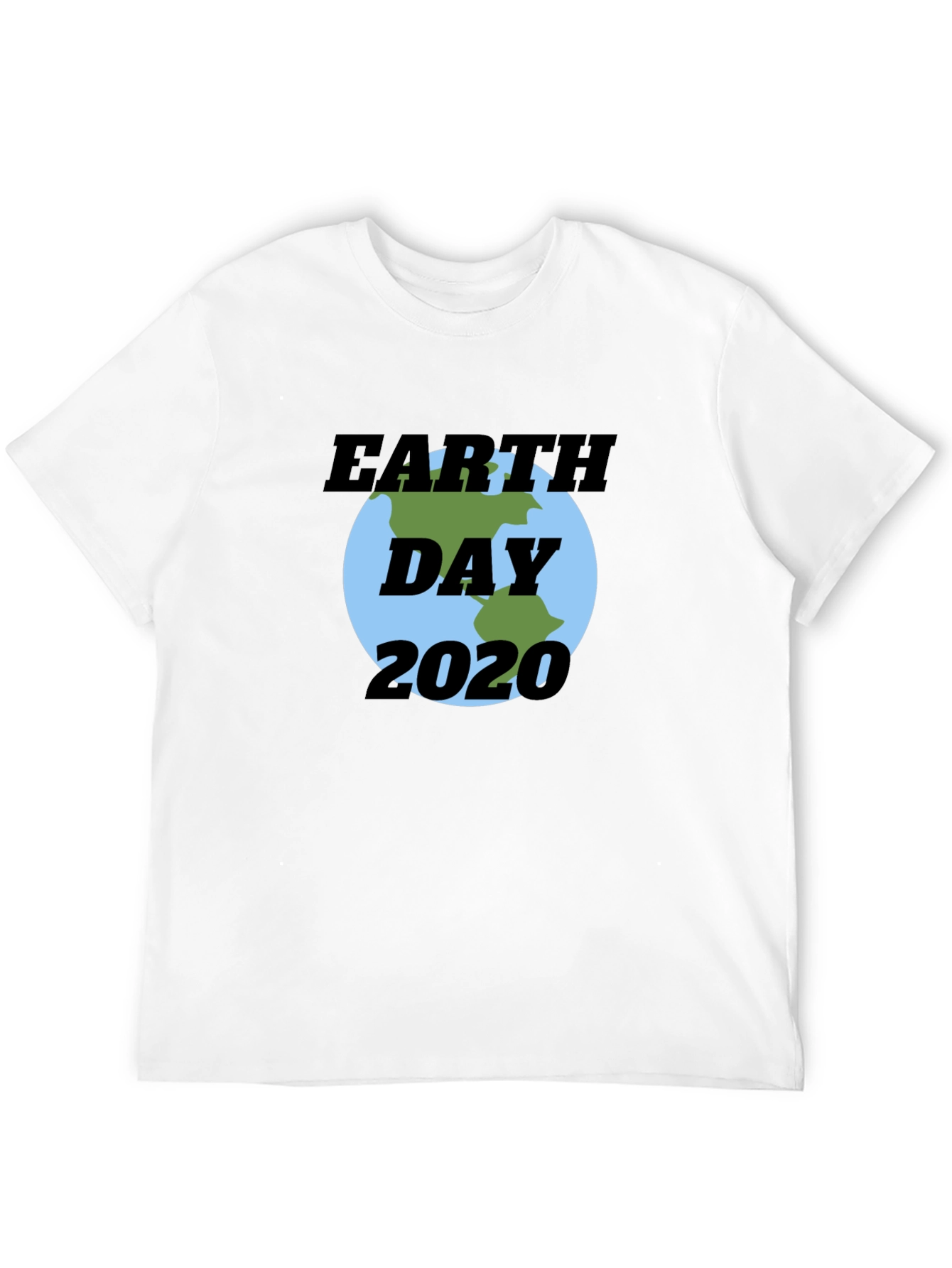 Earth Day 2020 T-Shirt - Black Crew Neck Tee