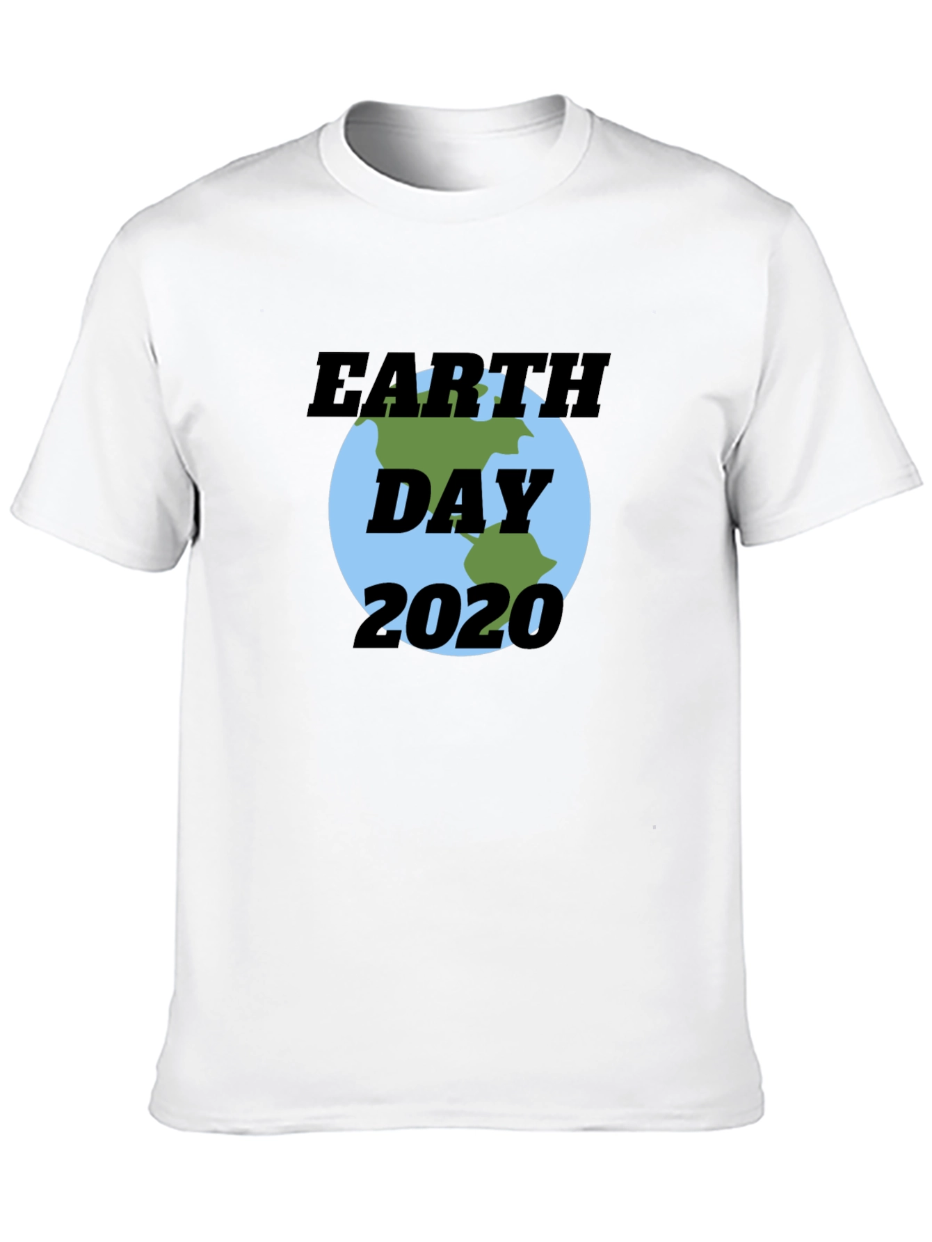 Earth Day 2020 T-Shirt - Black Crew Neck Tee