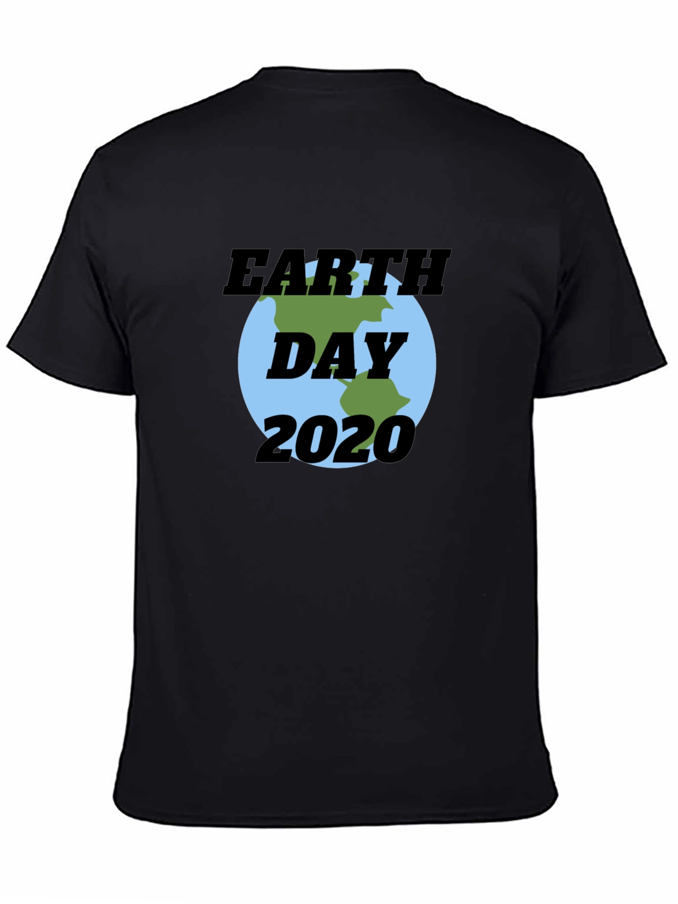 Earth Day 2020 T-Shirt - Black Crew Neck Tee